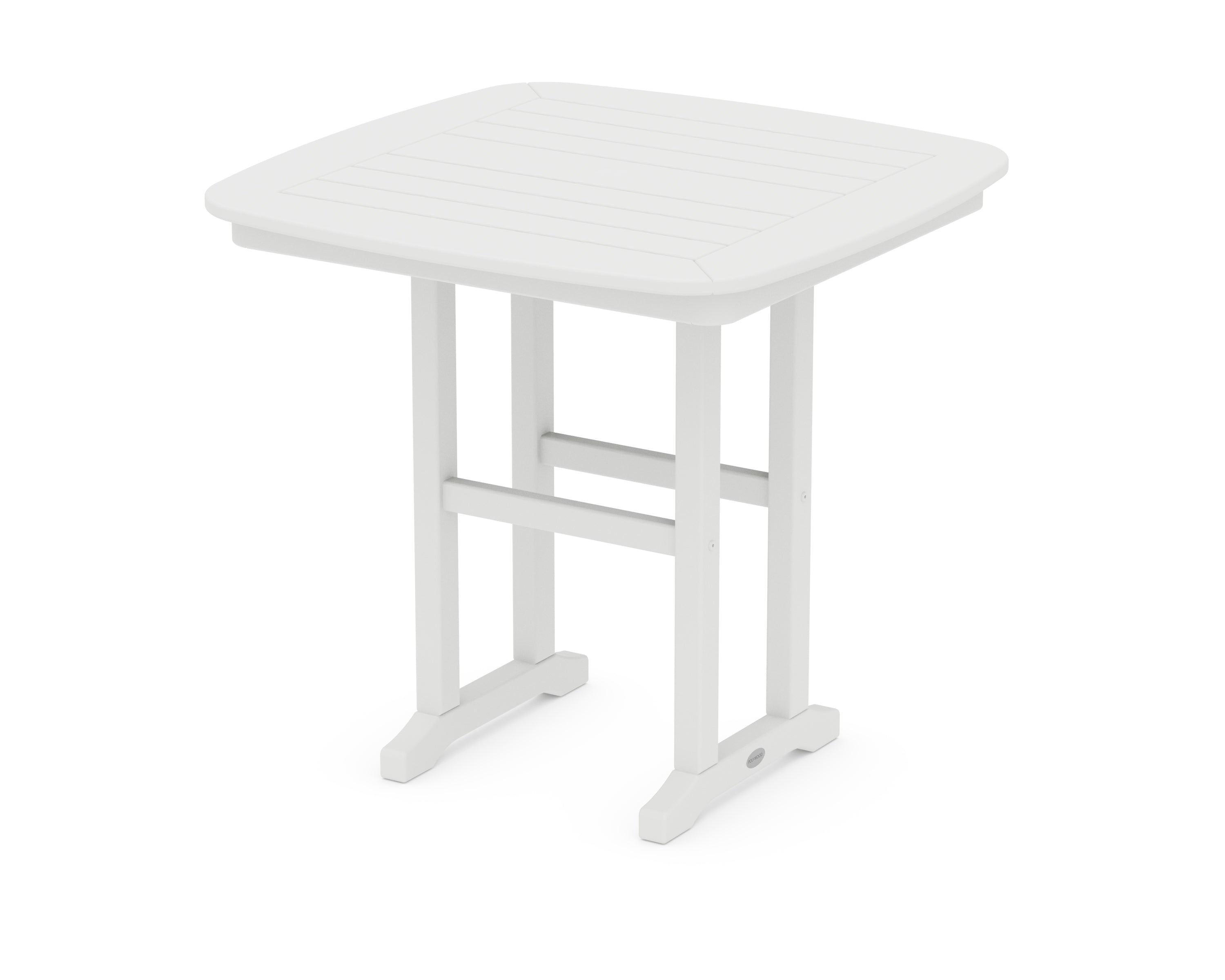 POLYWOOD® Nautical 31" Dining Table in White