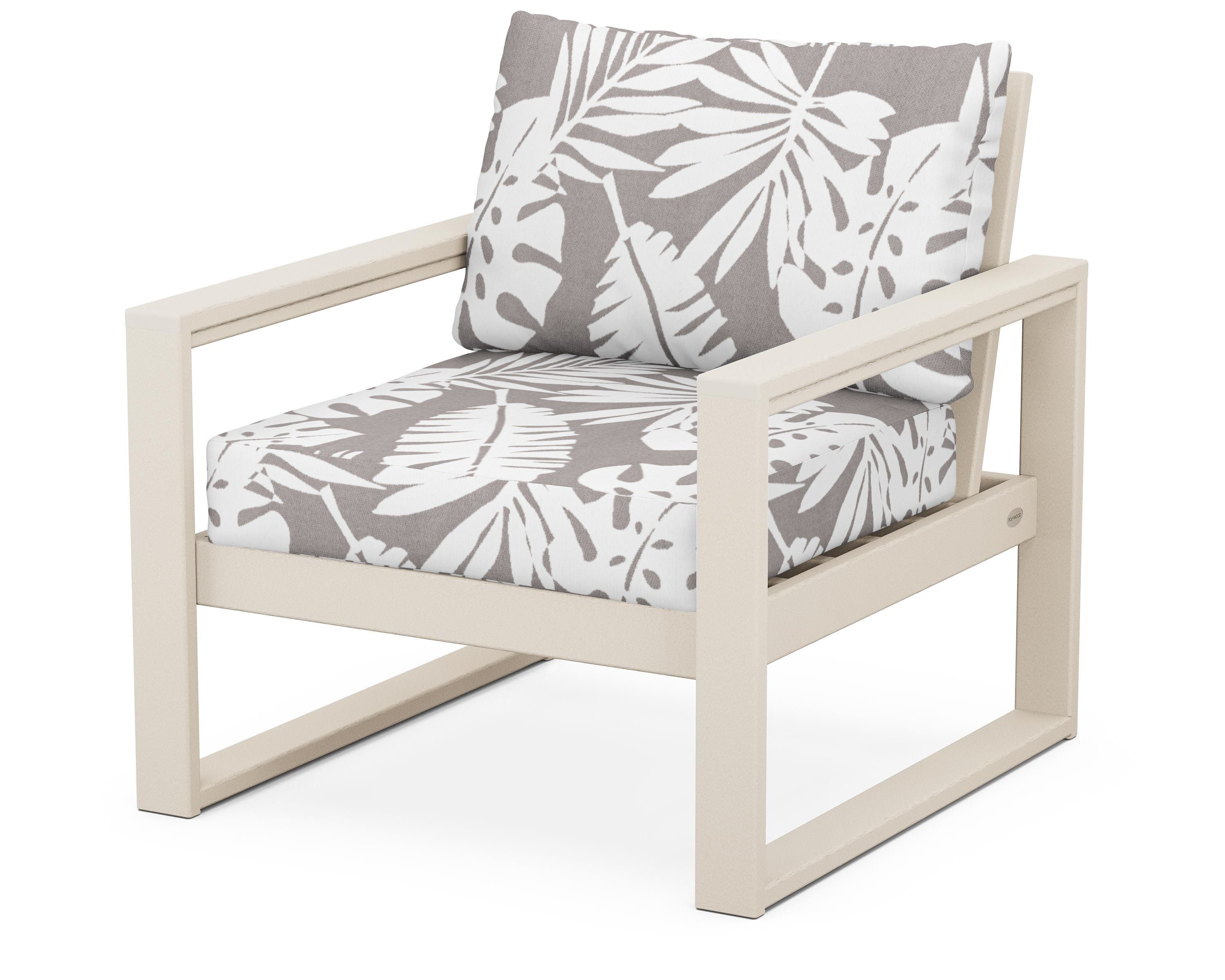POLYWOOD® EDGE Club Chair in Sand / Leaf Grey Mist