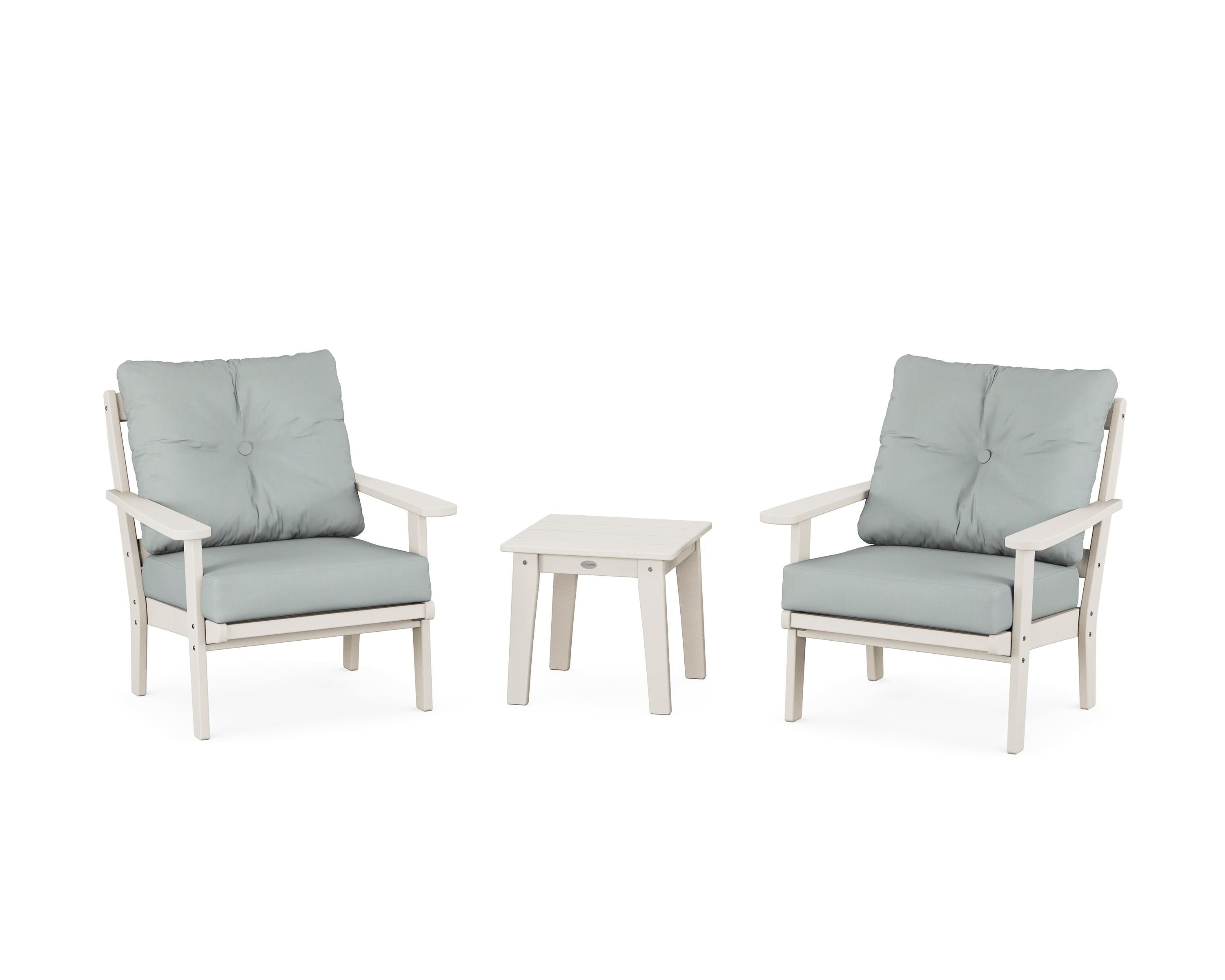POLYWOOD® Mission 3-Piece Deep Seating Set in Sand / Spa