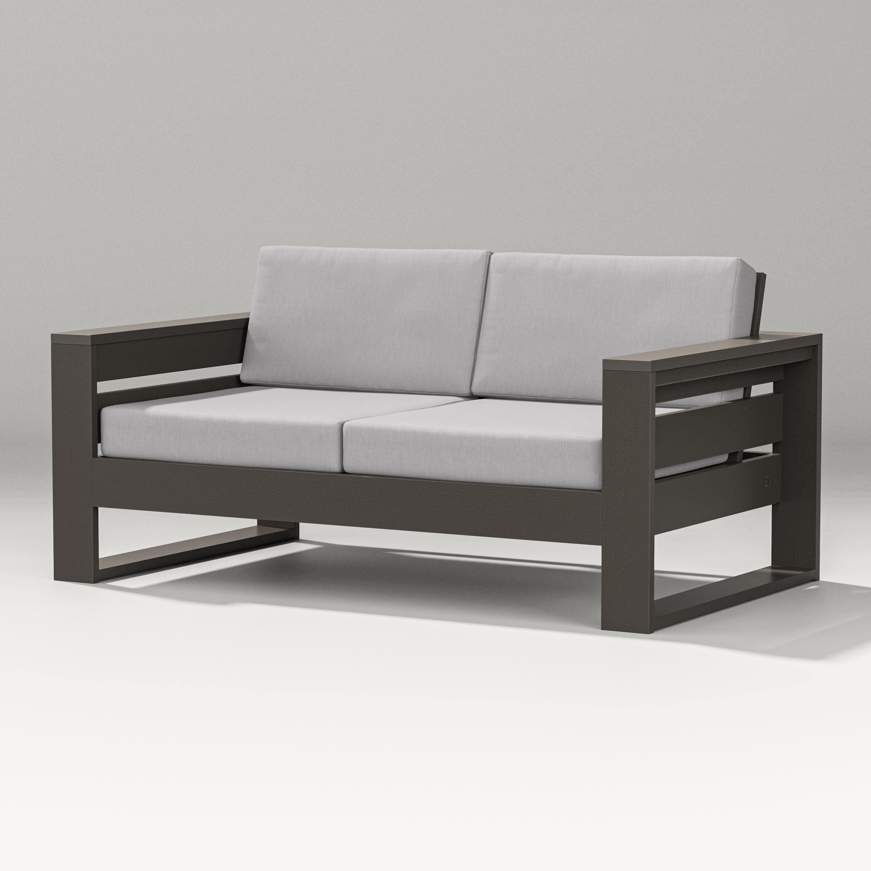 PW Designer Series Latitude Loveseat in Vintage Coffee / Granite