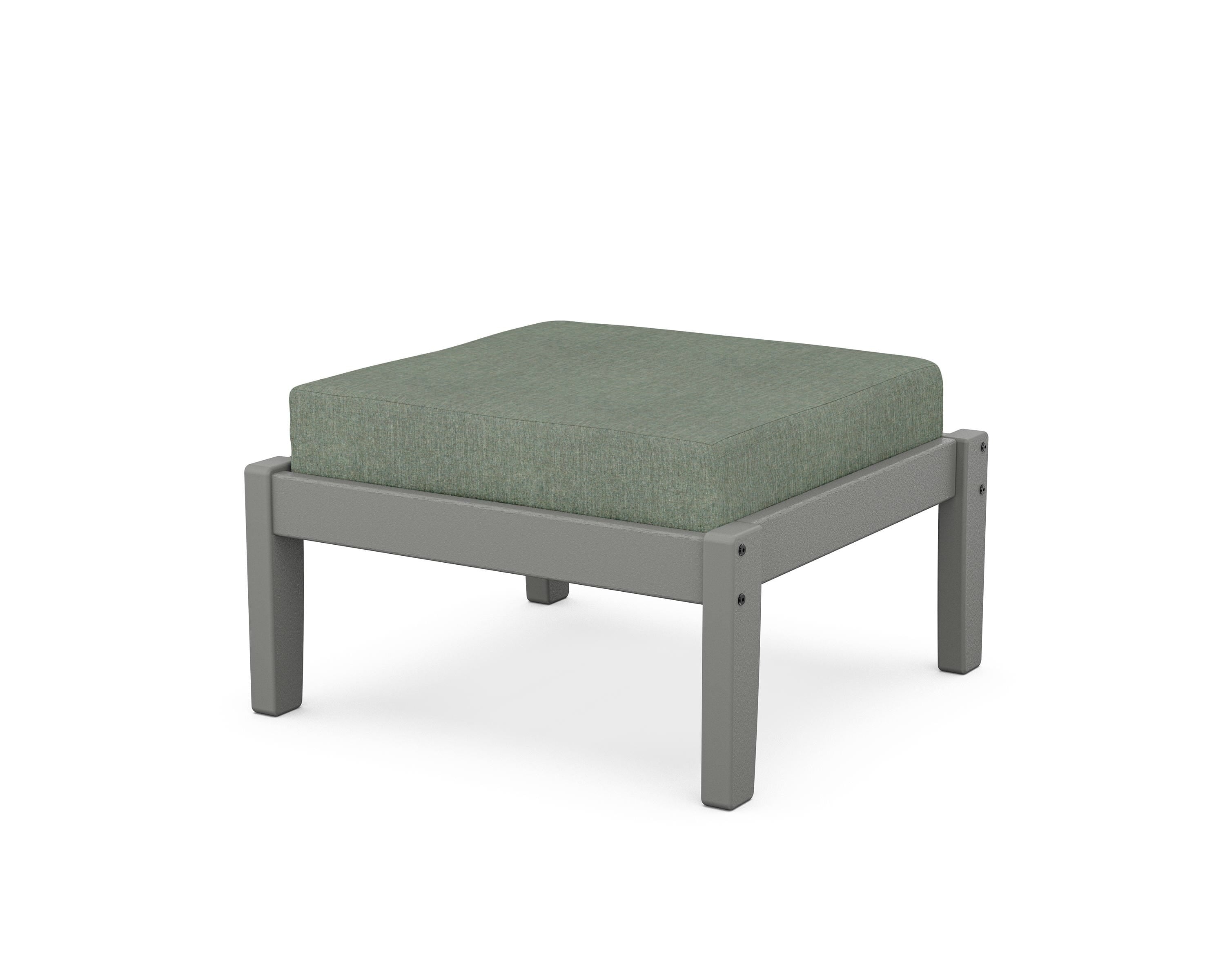 Unbranded Deep Seating Ottoman in Slate Grey / Cast Sage