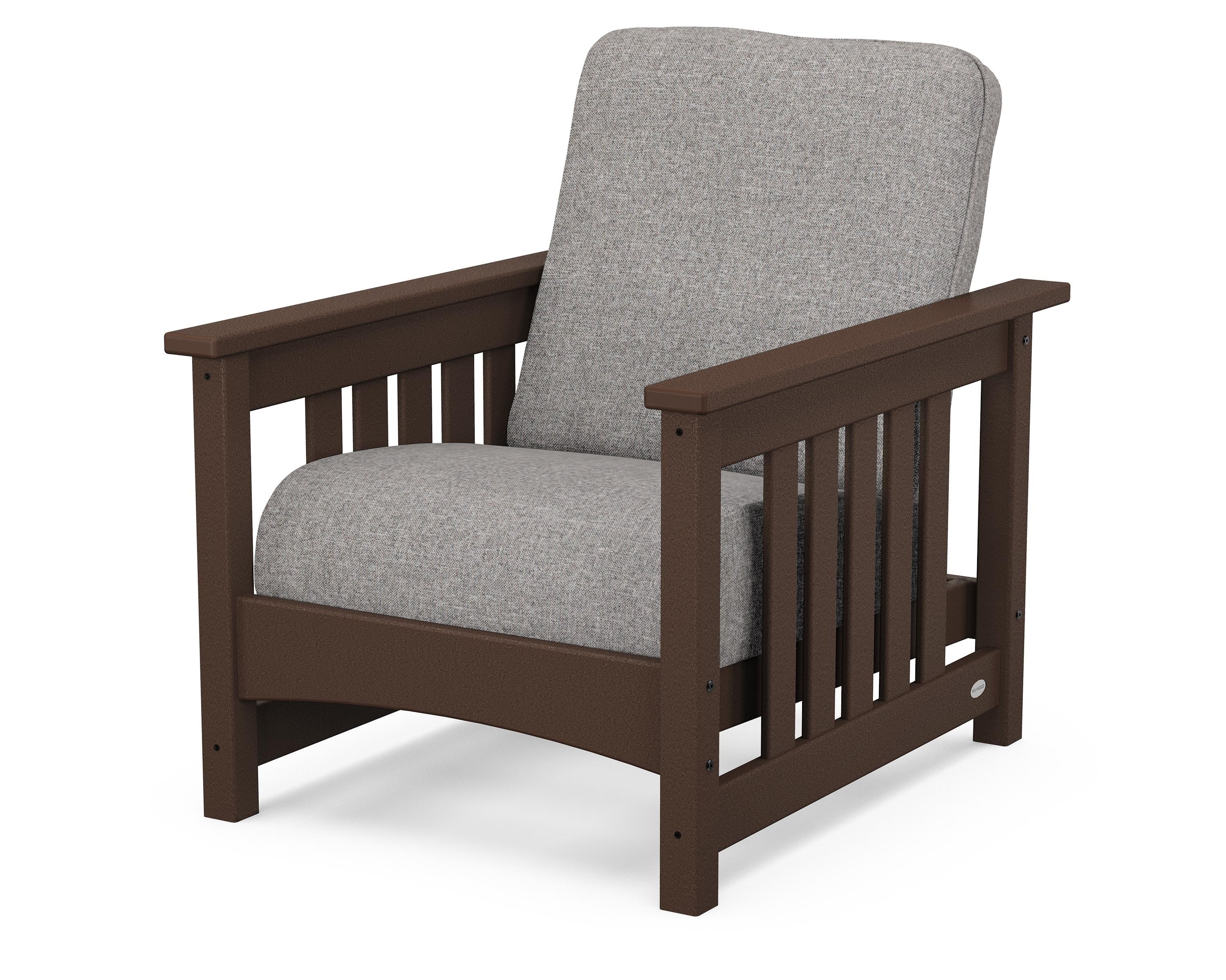 POLYWOOD® Club Mission Chair in Mahogany / Grey Mist