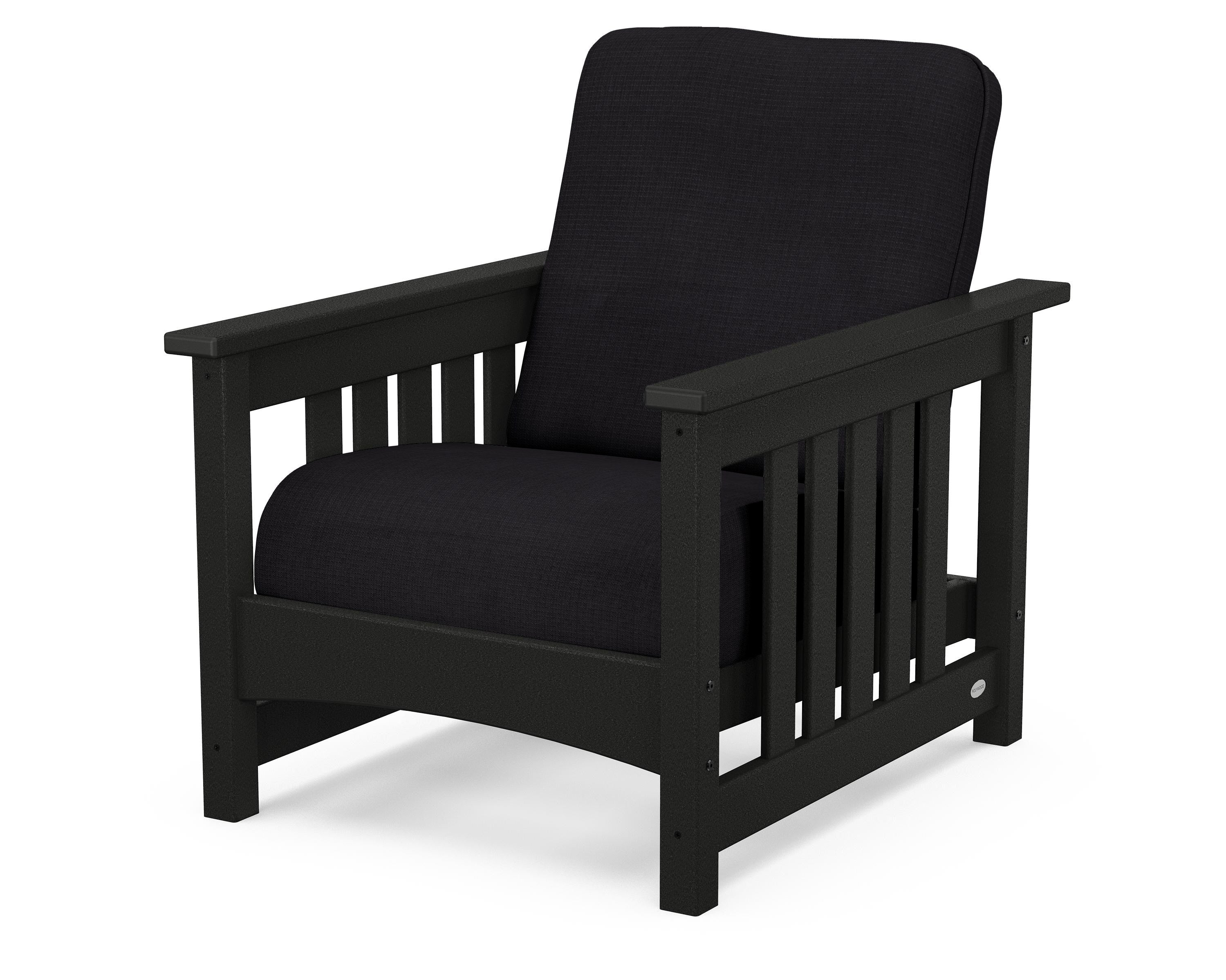 POLYWOOD® Club Mission Chair in Black / Midnight Linen