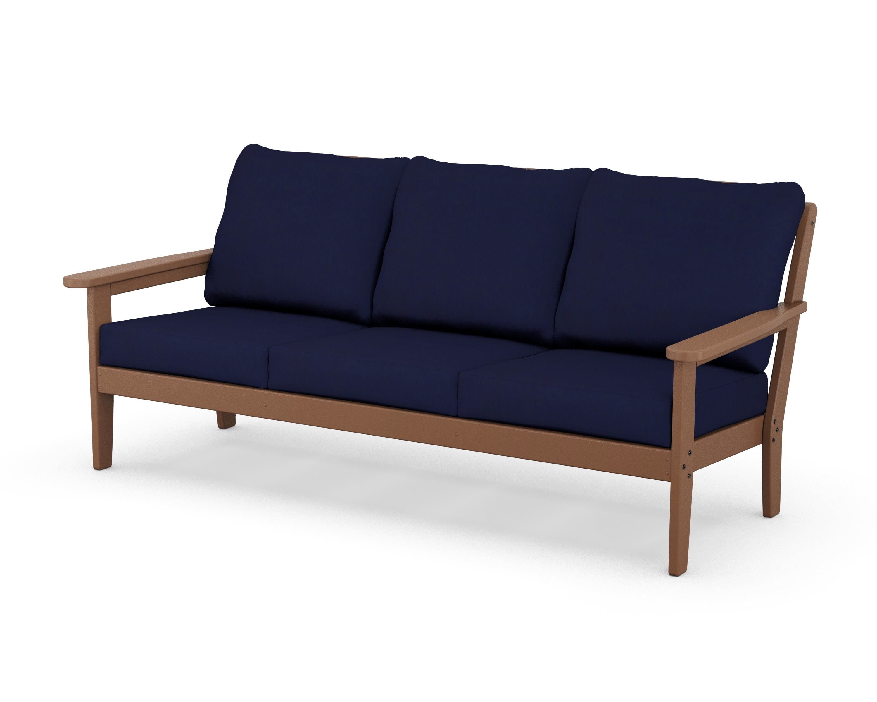 Country Living Cottage Deep Seating Sofa in Teak / Navy