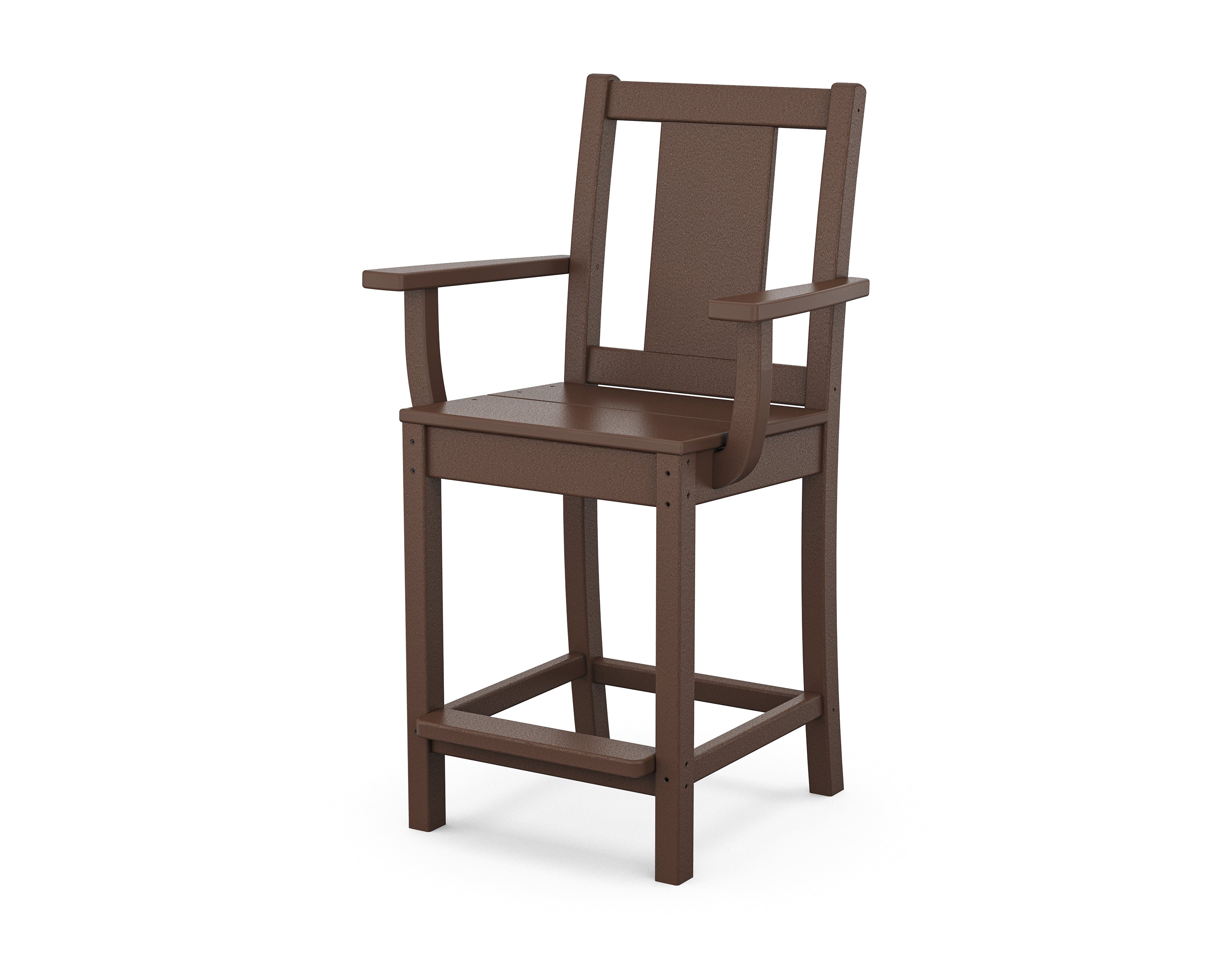POLYWOOD® Prairie Counter Arm Chair in Mahogany
