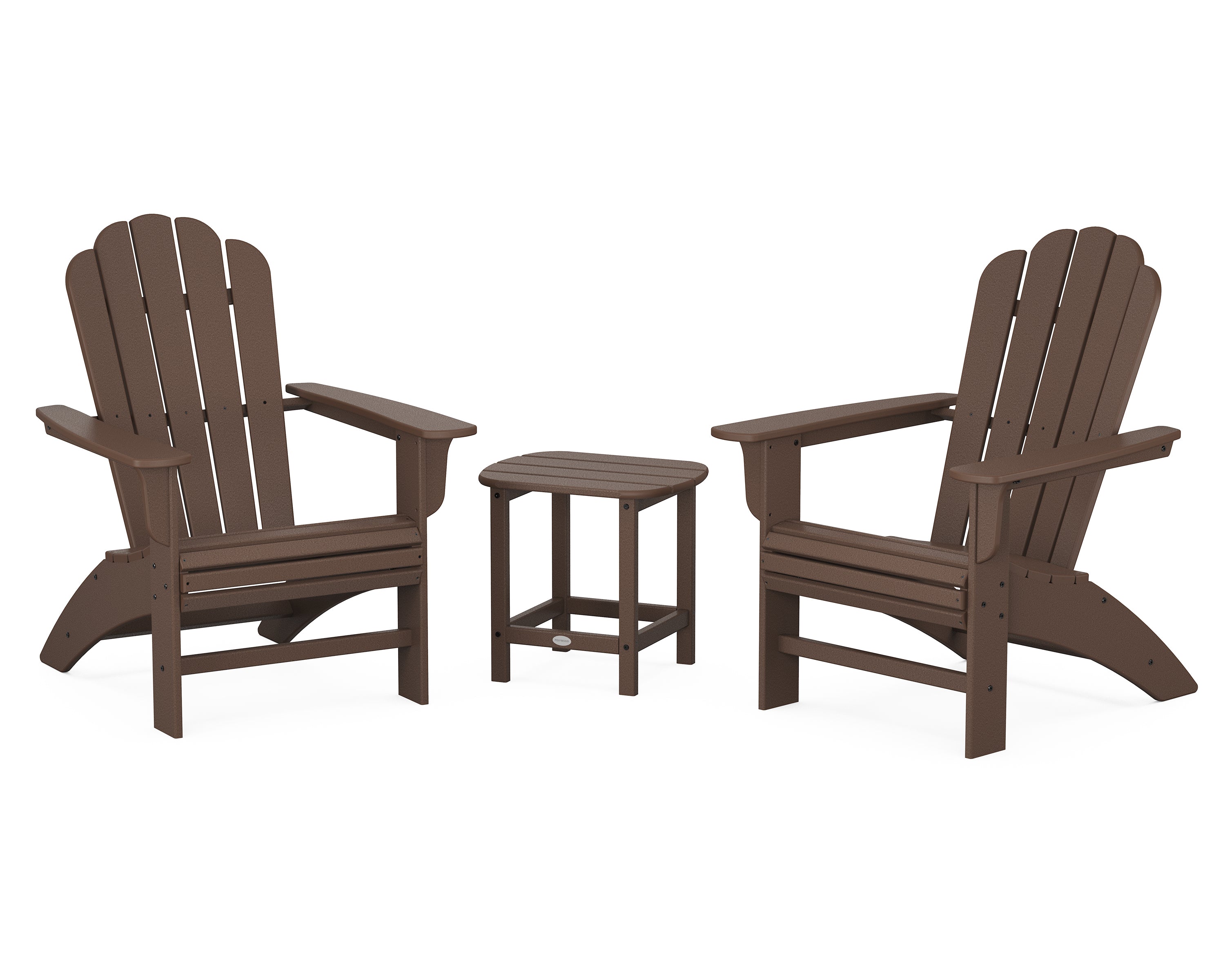 Country Living Cottage Curveback Adirondack Chair 3-Piece Set in Mahogany