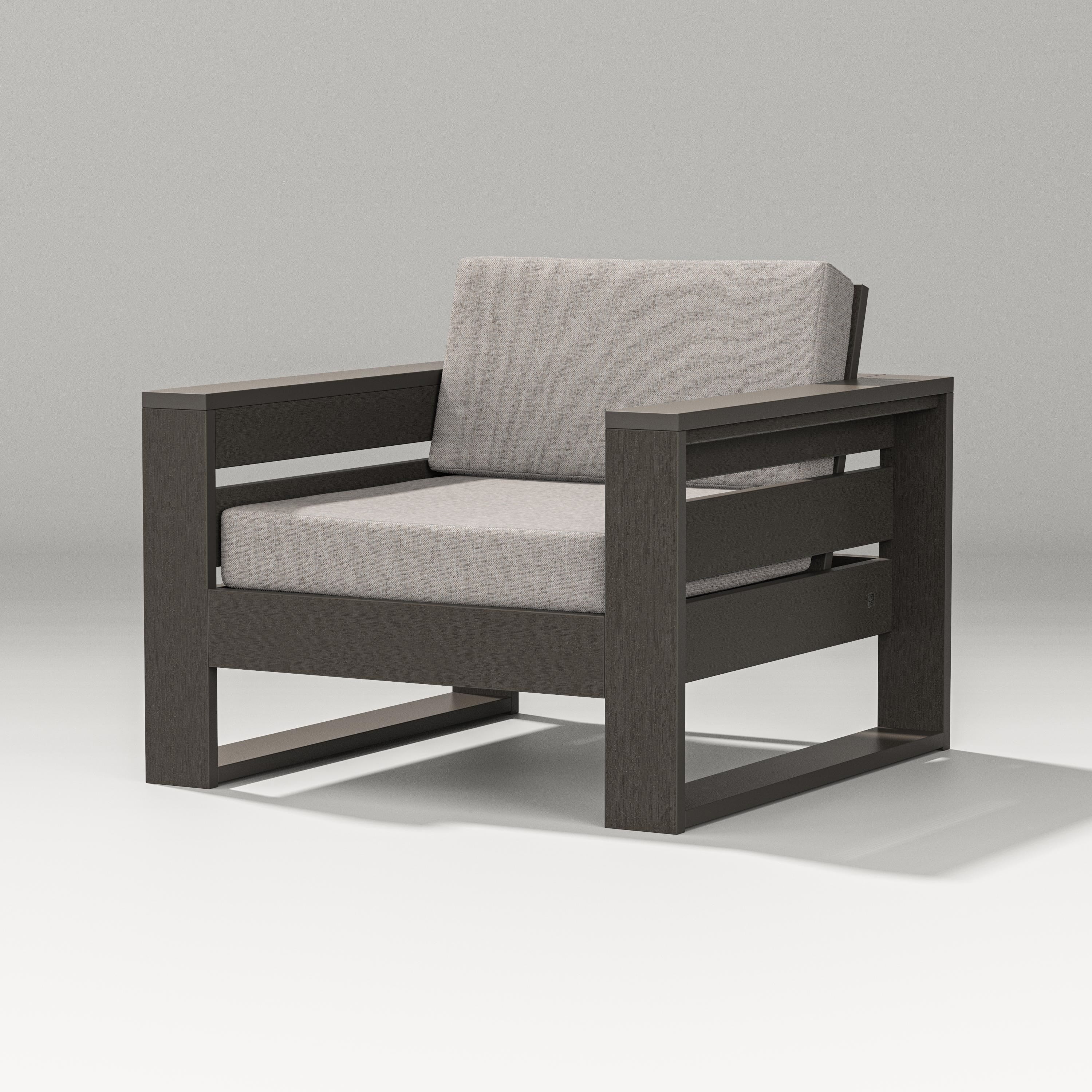 PW Designer Series Latitude Lounge Chair in Vintage Coffee / Weathered Tweed