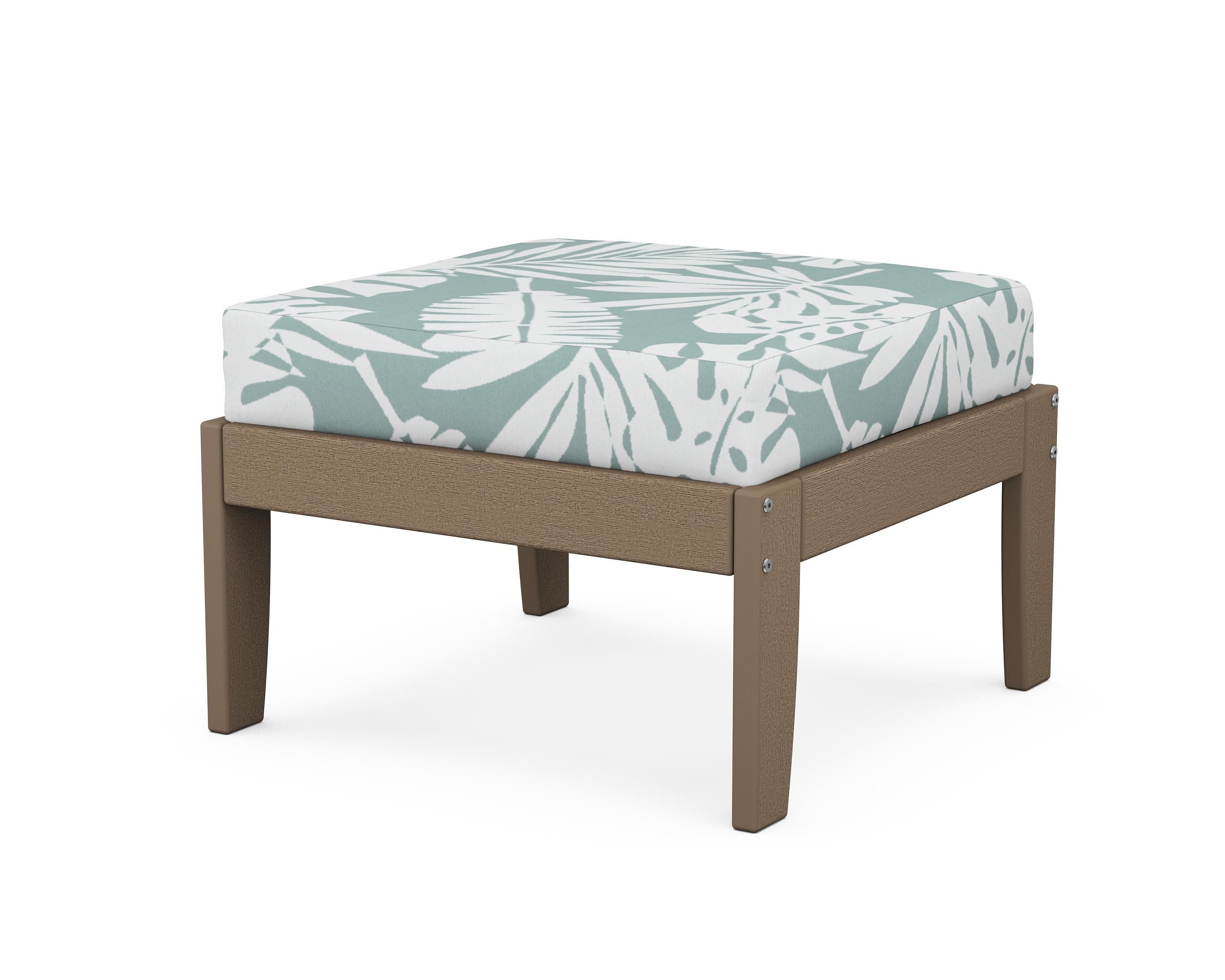 Unbranded Modular Ottoman - Classic in Vintage Sahara / Leaf Glacier Spa