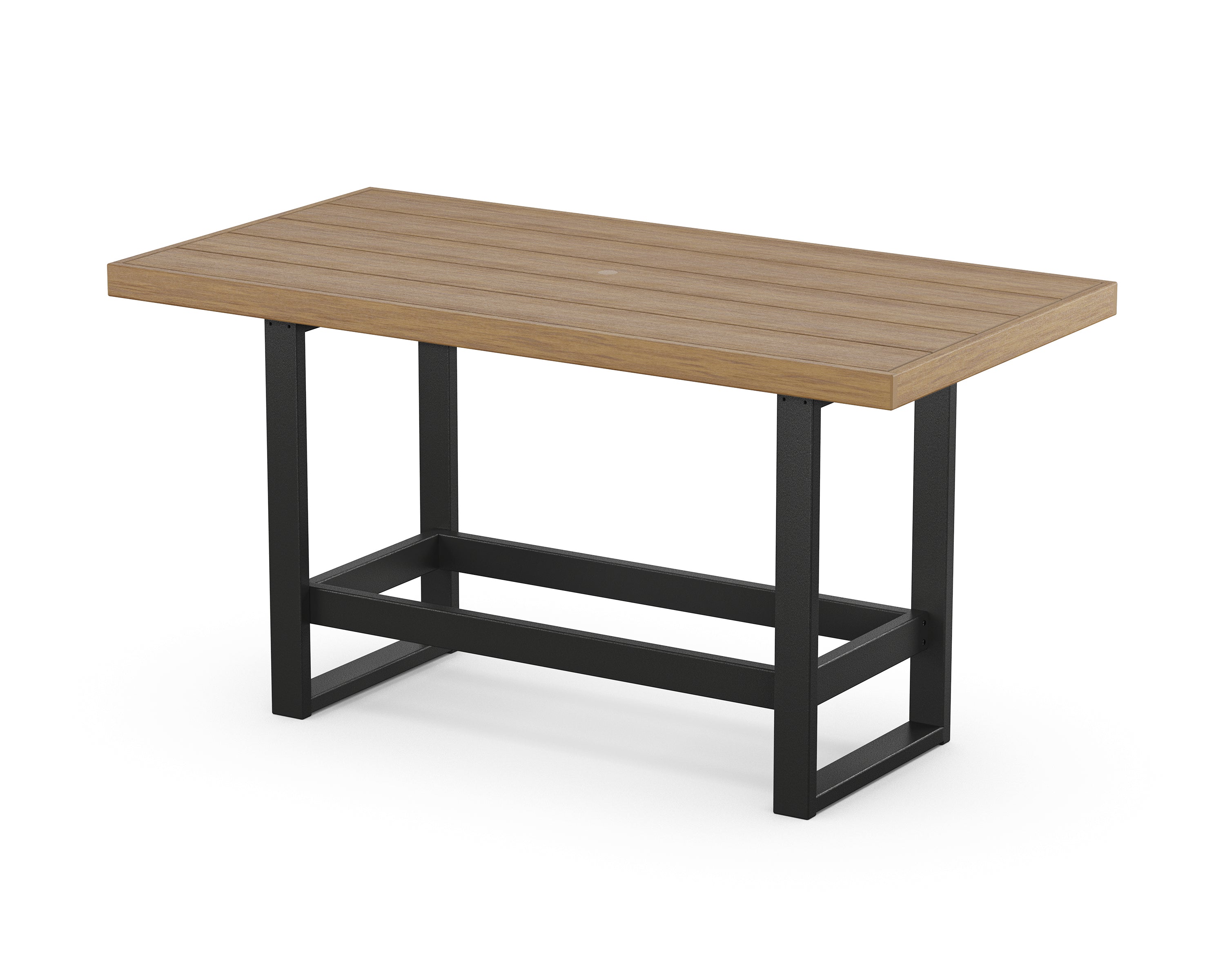 POLYWOOD® EDGE 40" x 78" Bar Table in Black / Natural