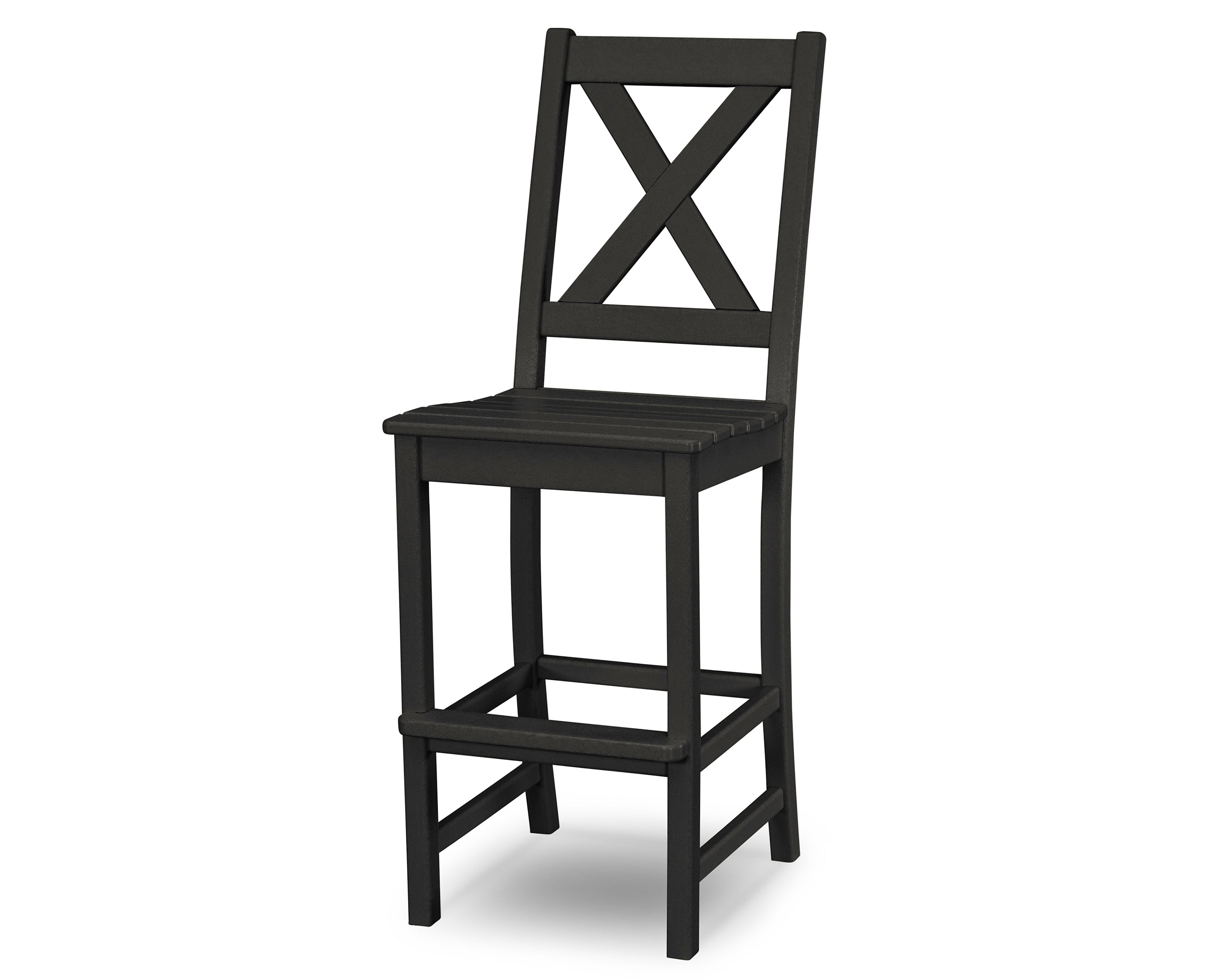 POLYWOOD® Braxton Bar Side Chair in Black