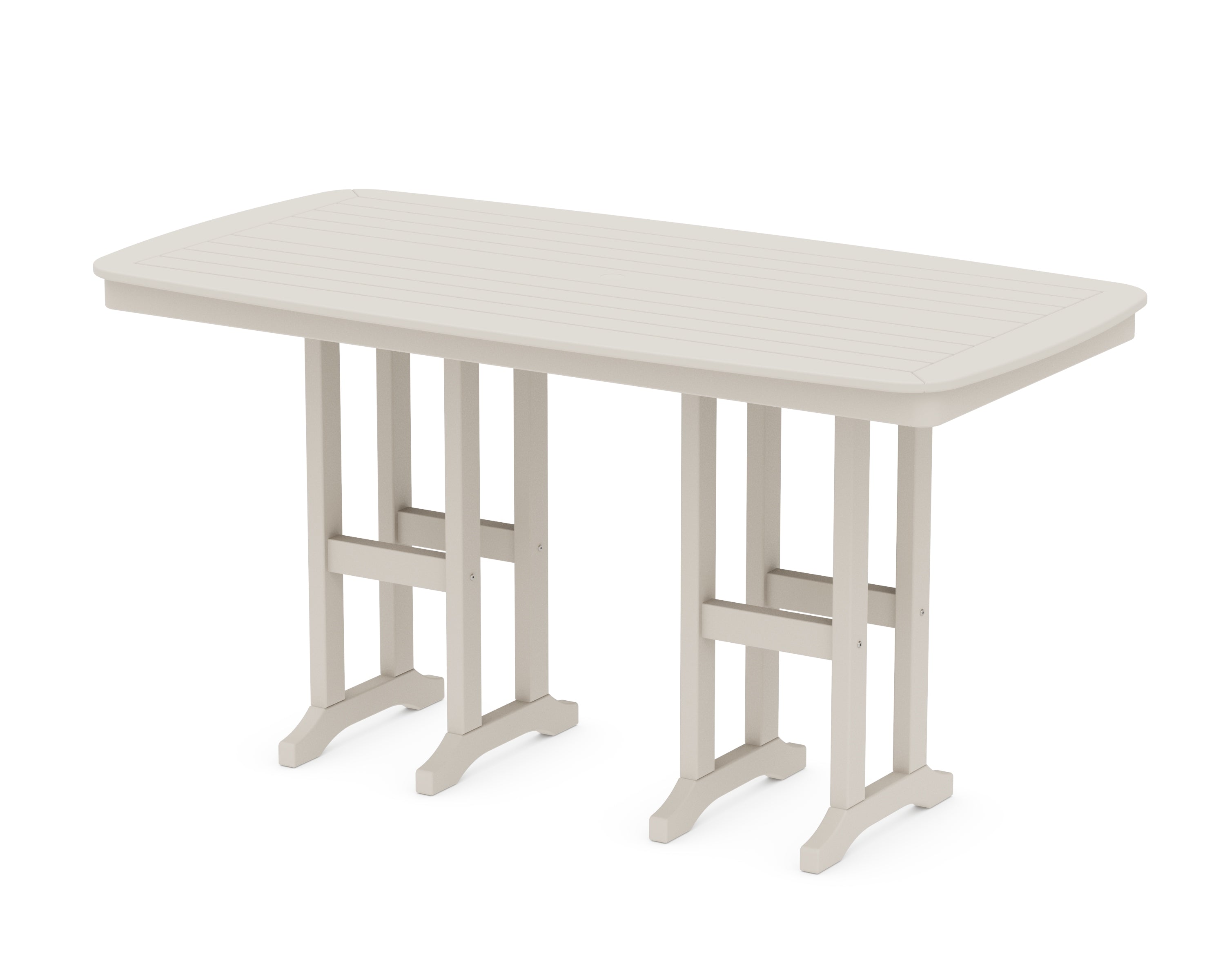 POLYWOOD® Nautical 37" x 72" Counter Table in Sand