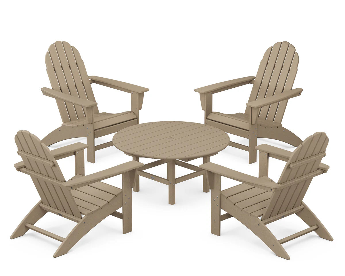 Vineyard 5-Piece Adirondack Chair Conversation Set