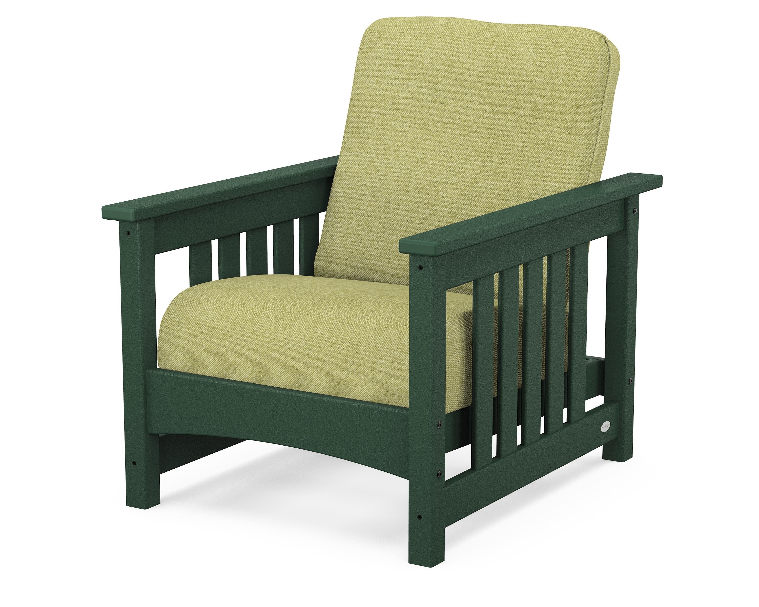 POLYWOOD® Club Mission Chair in Green / Chartreuse Boucle