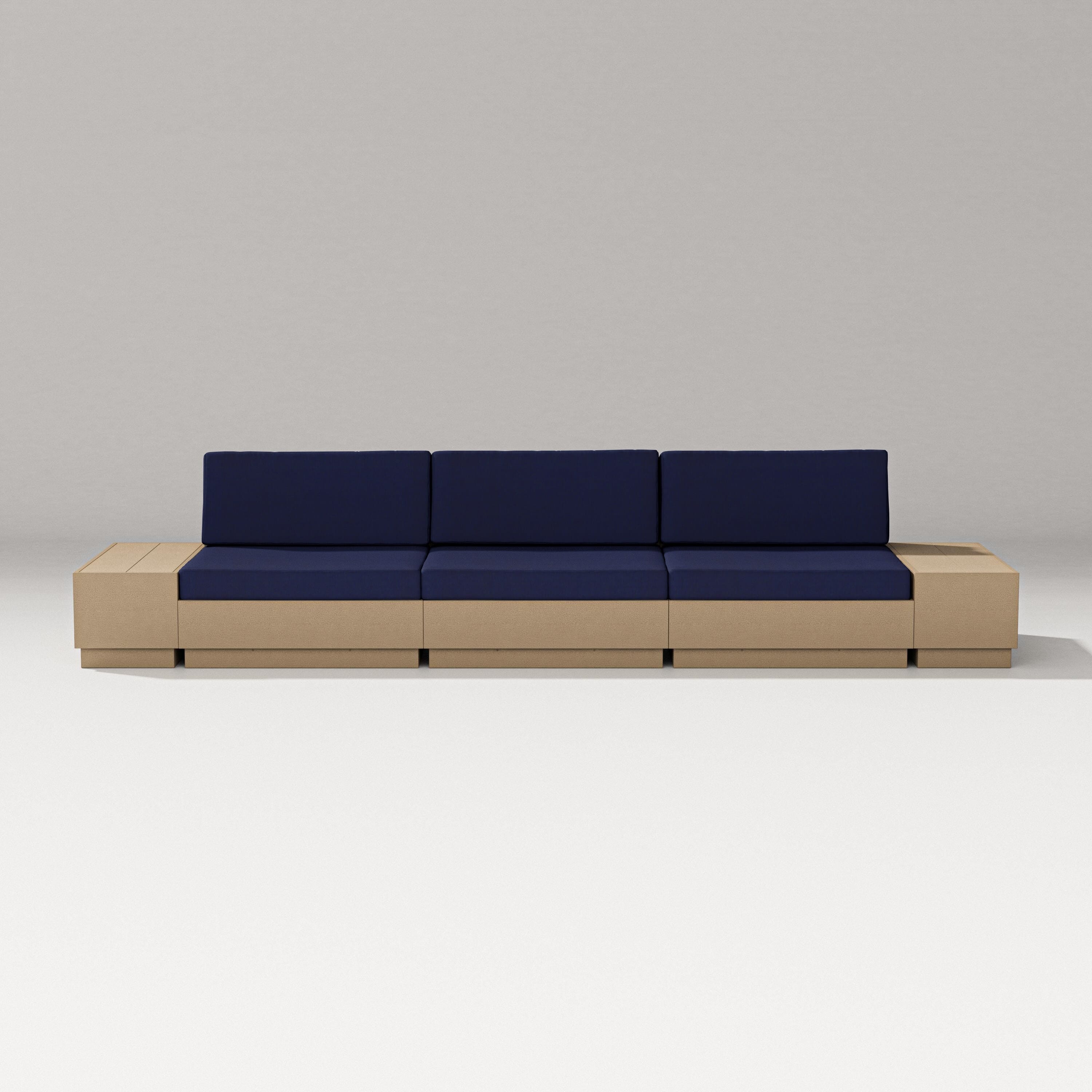 PW Designer Series Elevate Straight Sectional in Vintage Sahara / Navy