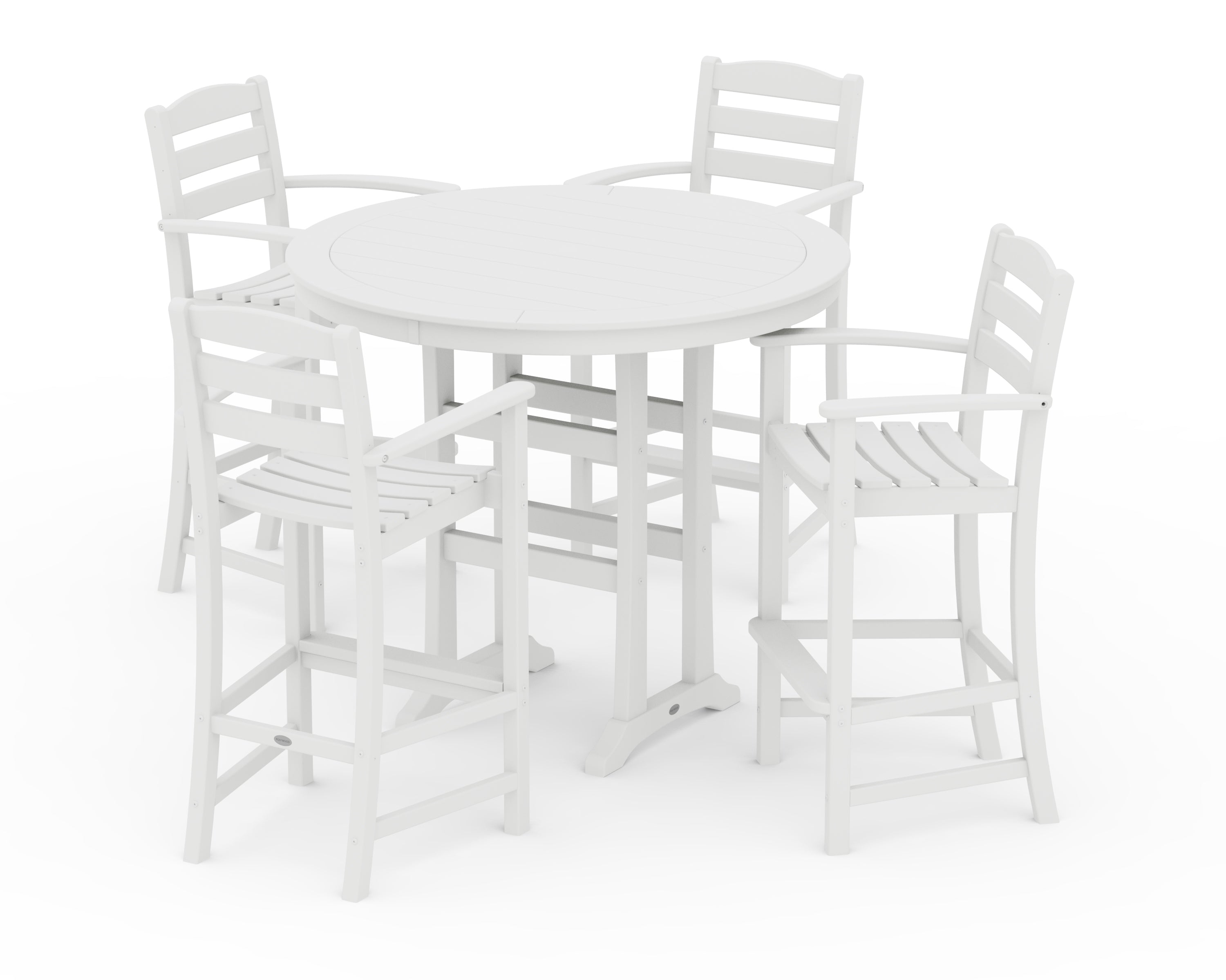 POLYWOOD® La Casa Café 5-Piece Bar Dining Set in White