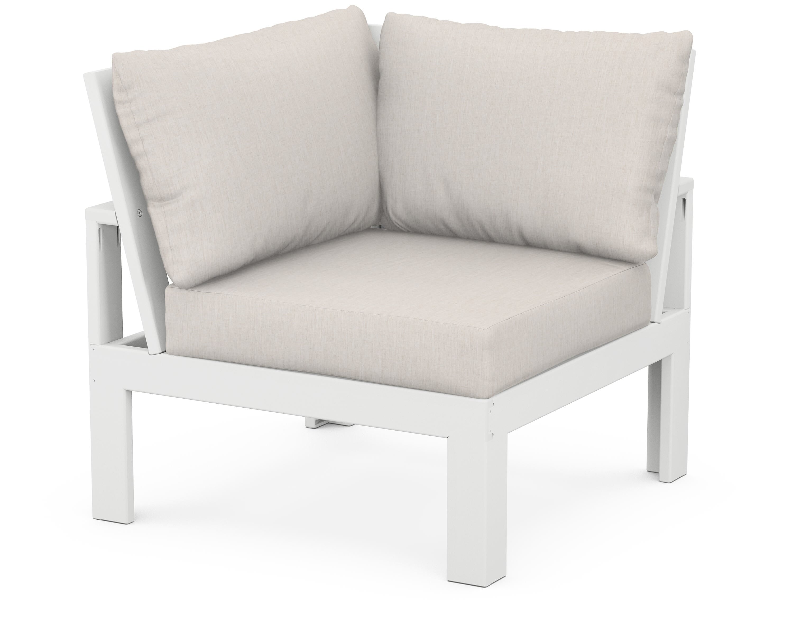 Unbranded Modular Corner Chair in White / Cast Ash
