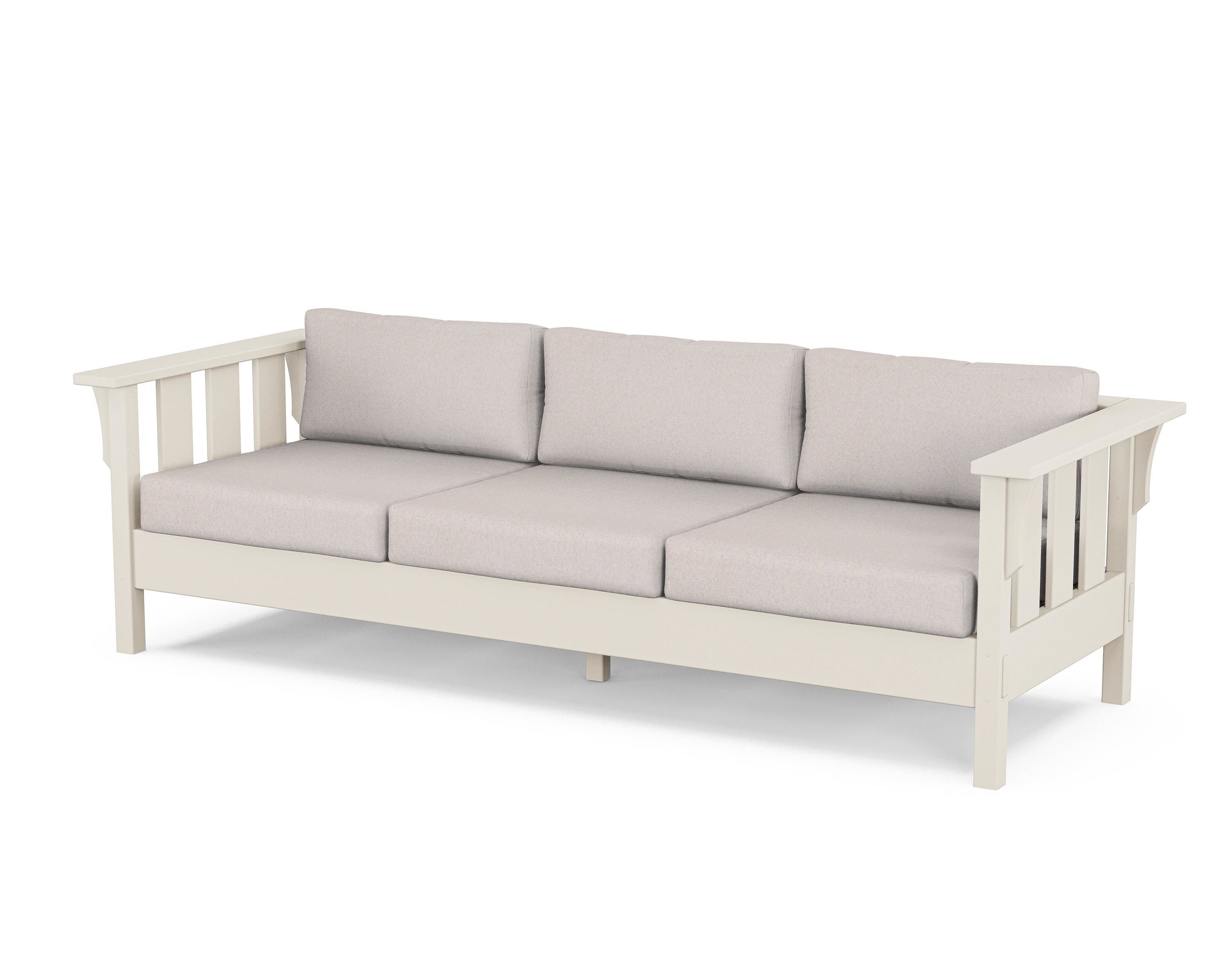 Martha Stewart by POLYWOOD® Acadia Deep Seating Sofa in Sand / Dune Burlap