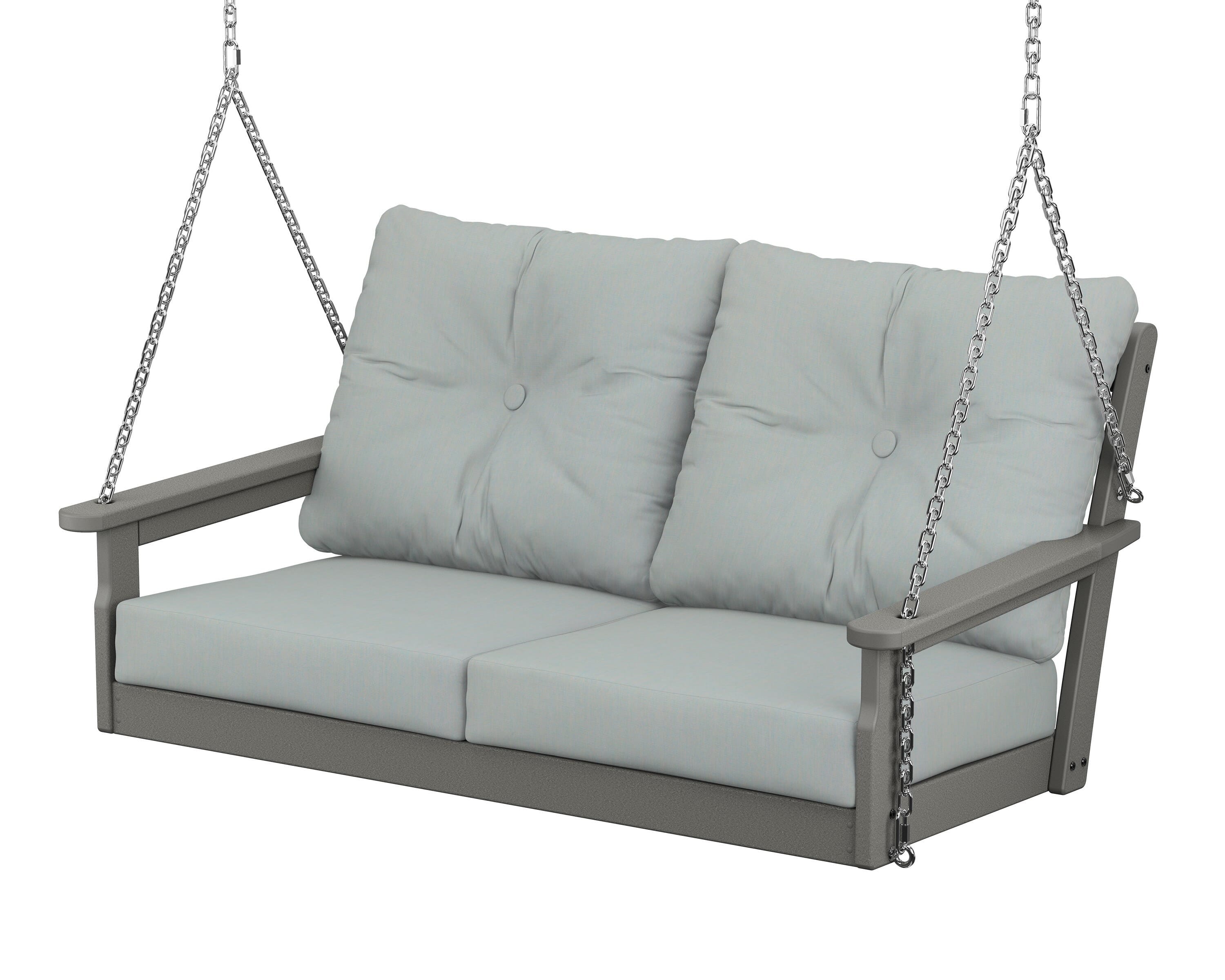 POLYWOOD® Vineyard Deep Seating Swing in Slate Grey / Spa