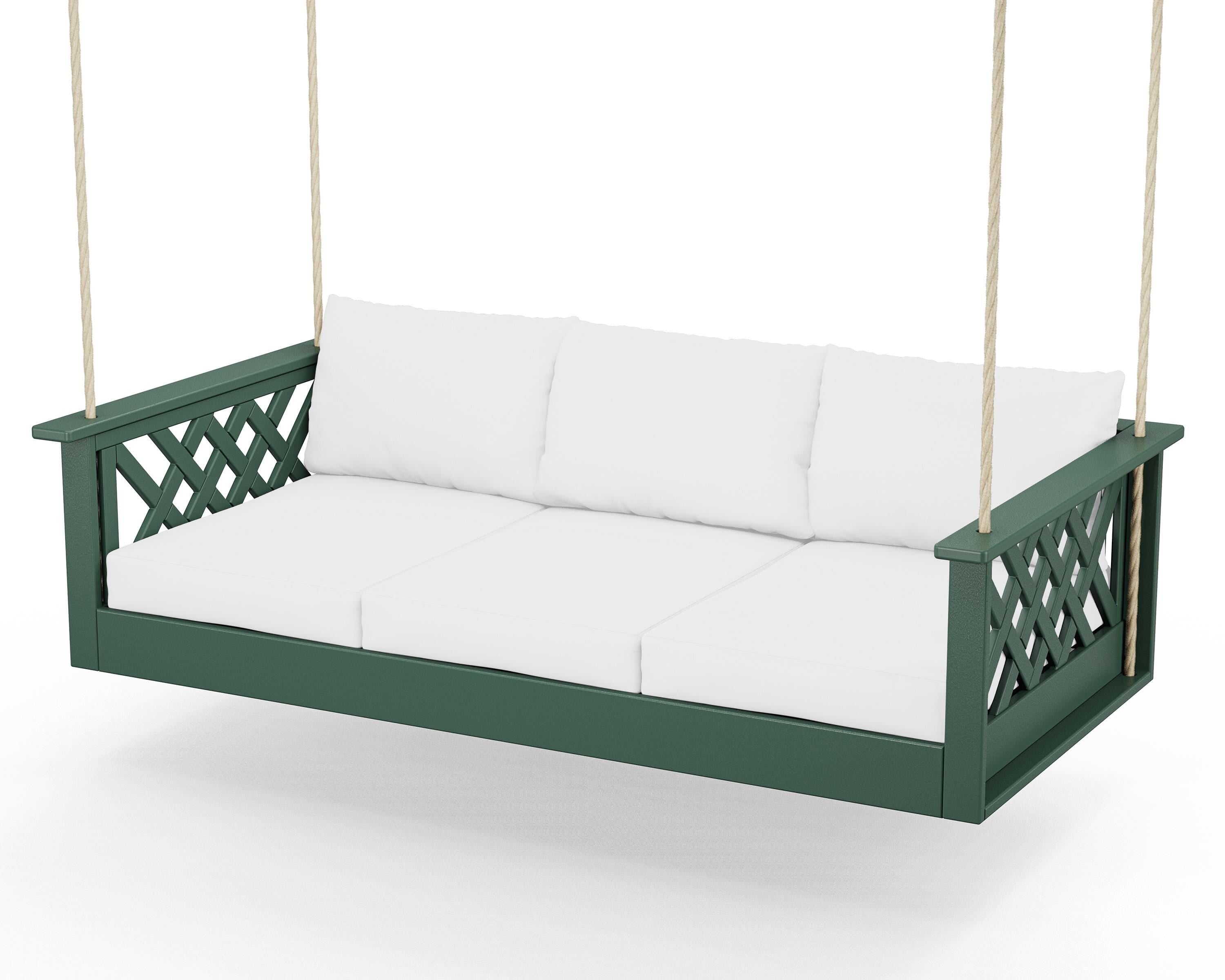 Country Living Wovendale Daybed Swing in Green / Natural