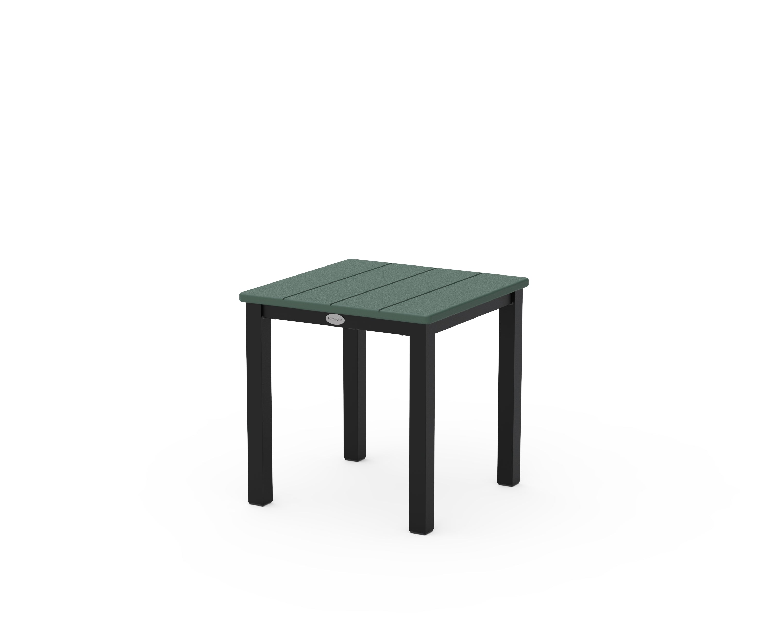 POLYWOOD® Main Street 18" Side Table in Black / Green