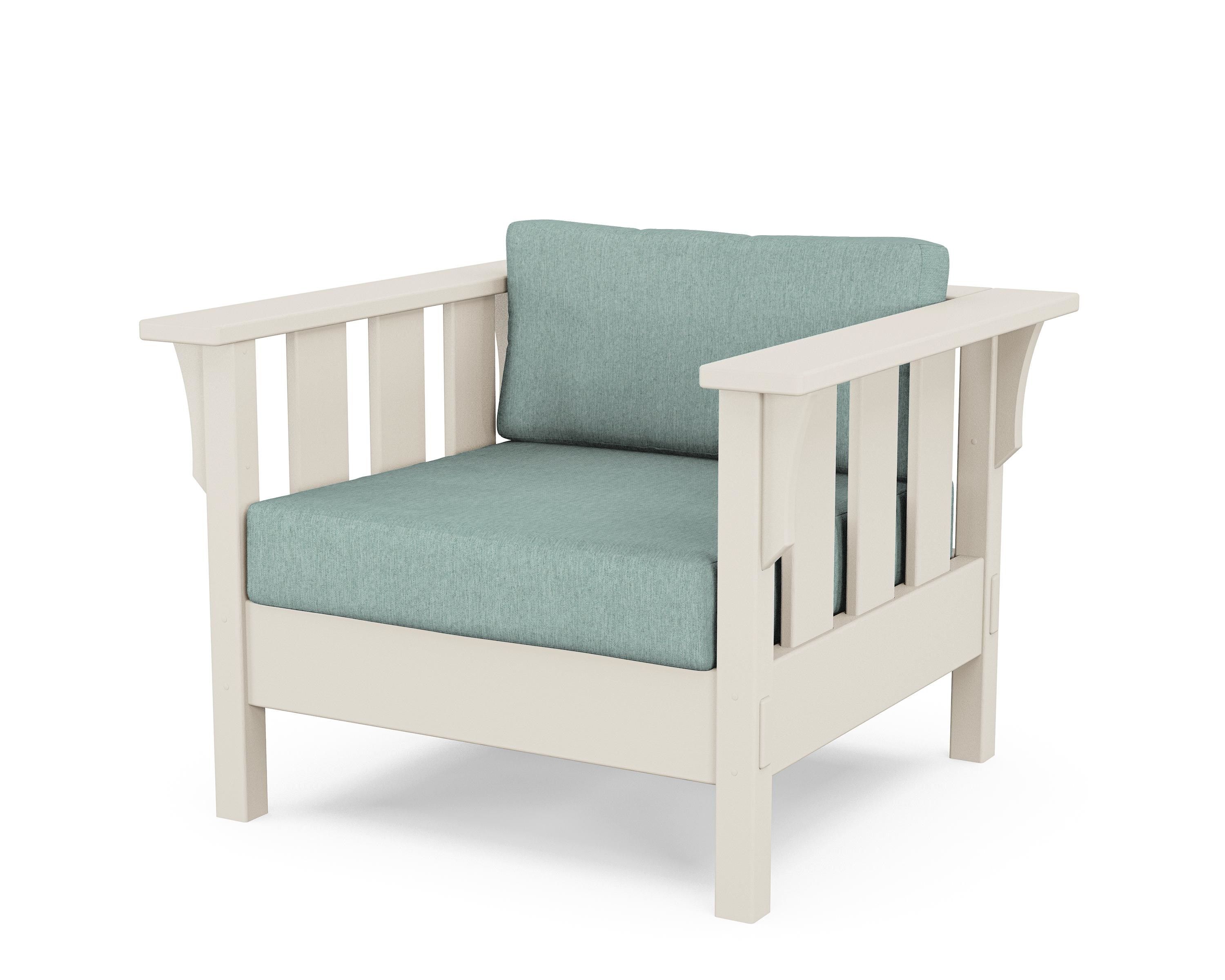 Martha Stewart by POLYWOOD® Acadia Deep Seating Chair in Sand / Glacier Spa