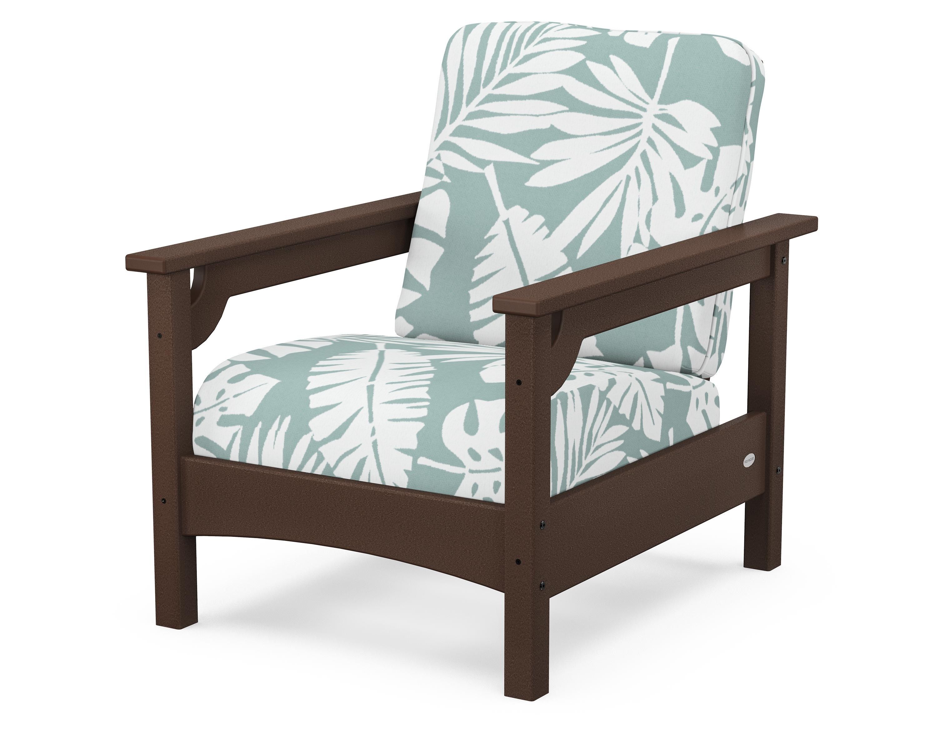 POLYWOOD® Club Chair in Mahogany / Leaf Glacier Spa