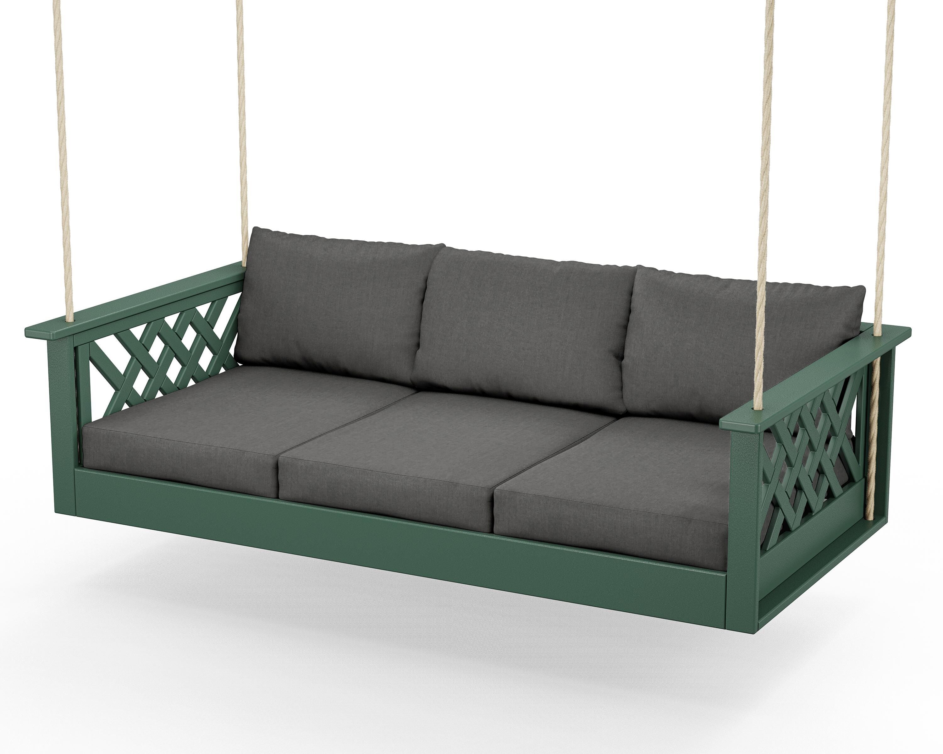 Country Living Wovendale Daybed Swing in Green / Spectrum Carbon