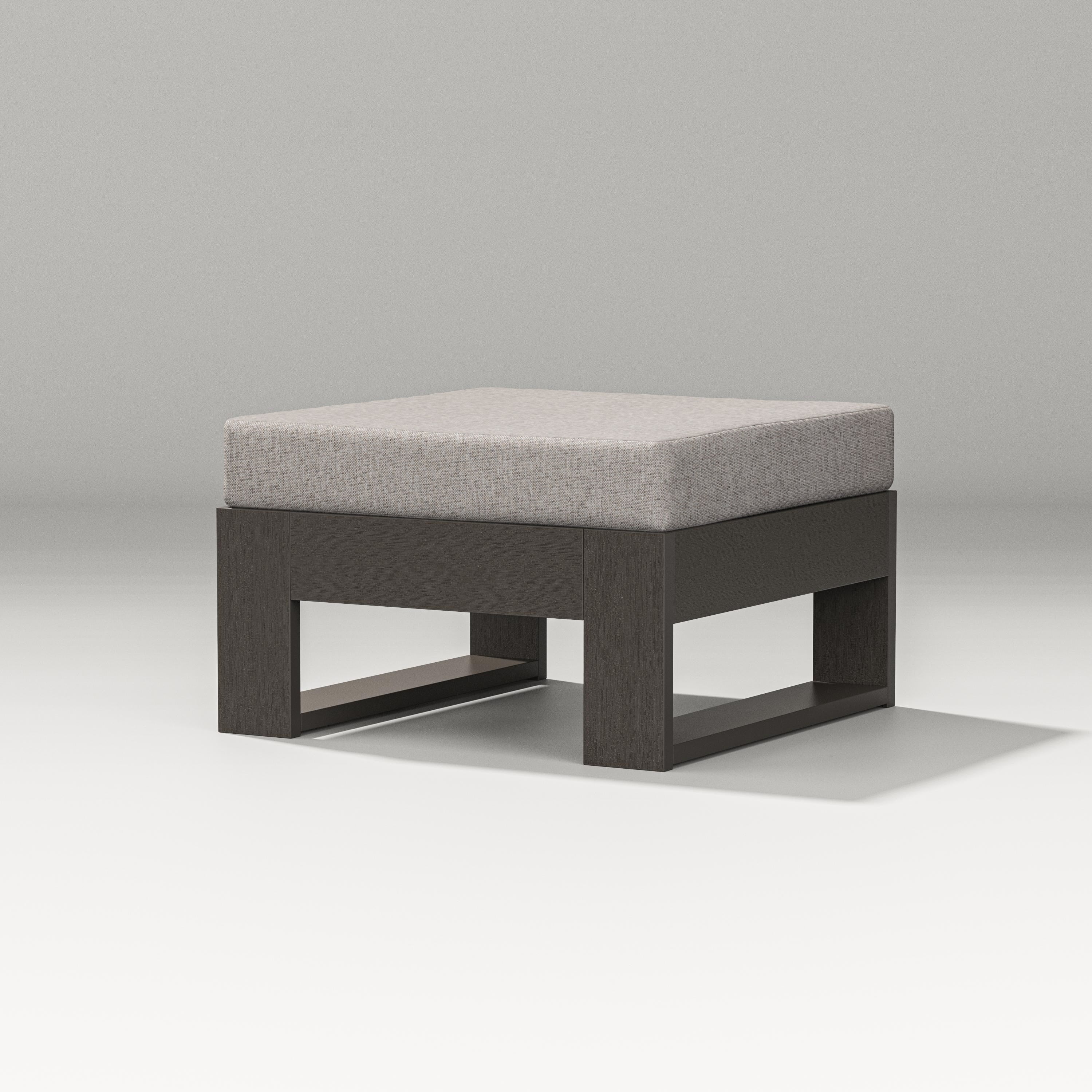 PW Designer Series Latitude Lounge Ottoman in Vintage Coffee / Weathered Tweed