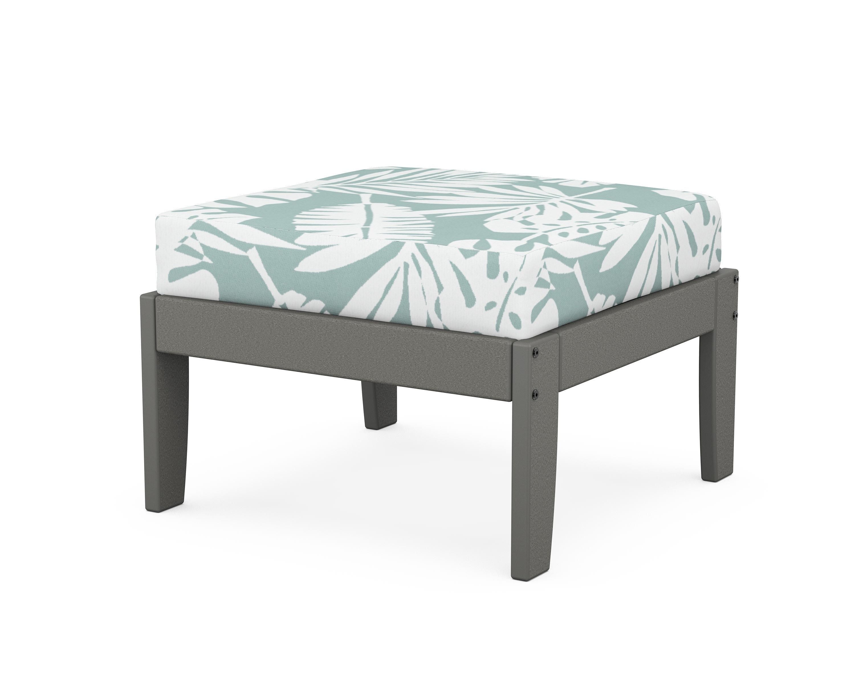 Unbranded Modular Ottoman - Classic in Slate Grey / Leaf Glacier Spa