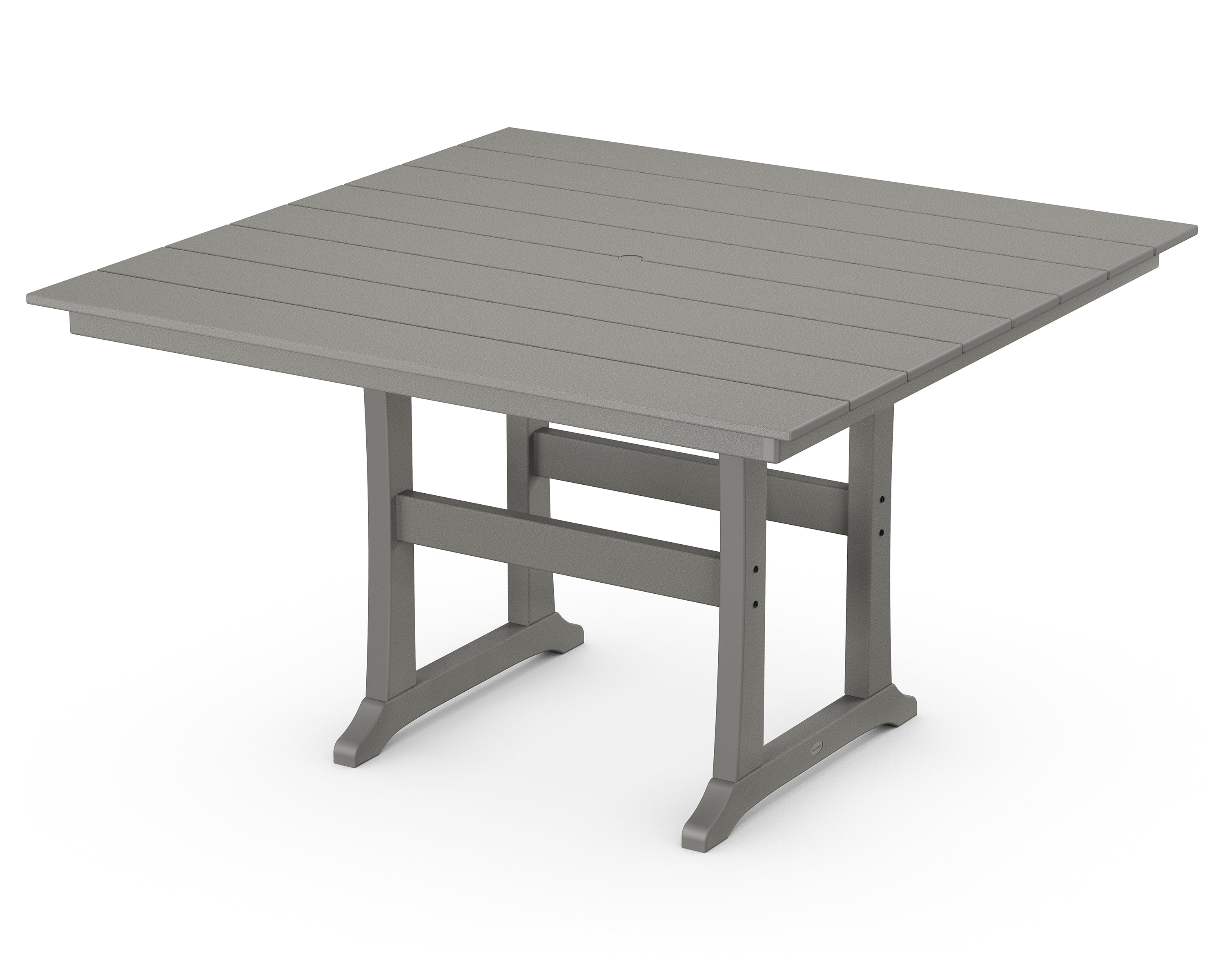 POLYWOOD® Farmhouse Trestle 59" Counter Table in Slate Grey