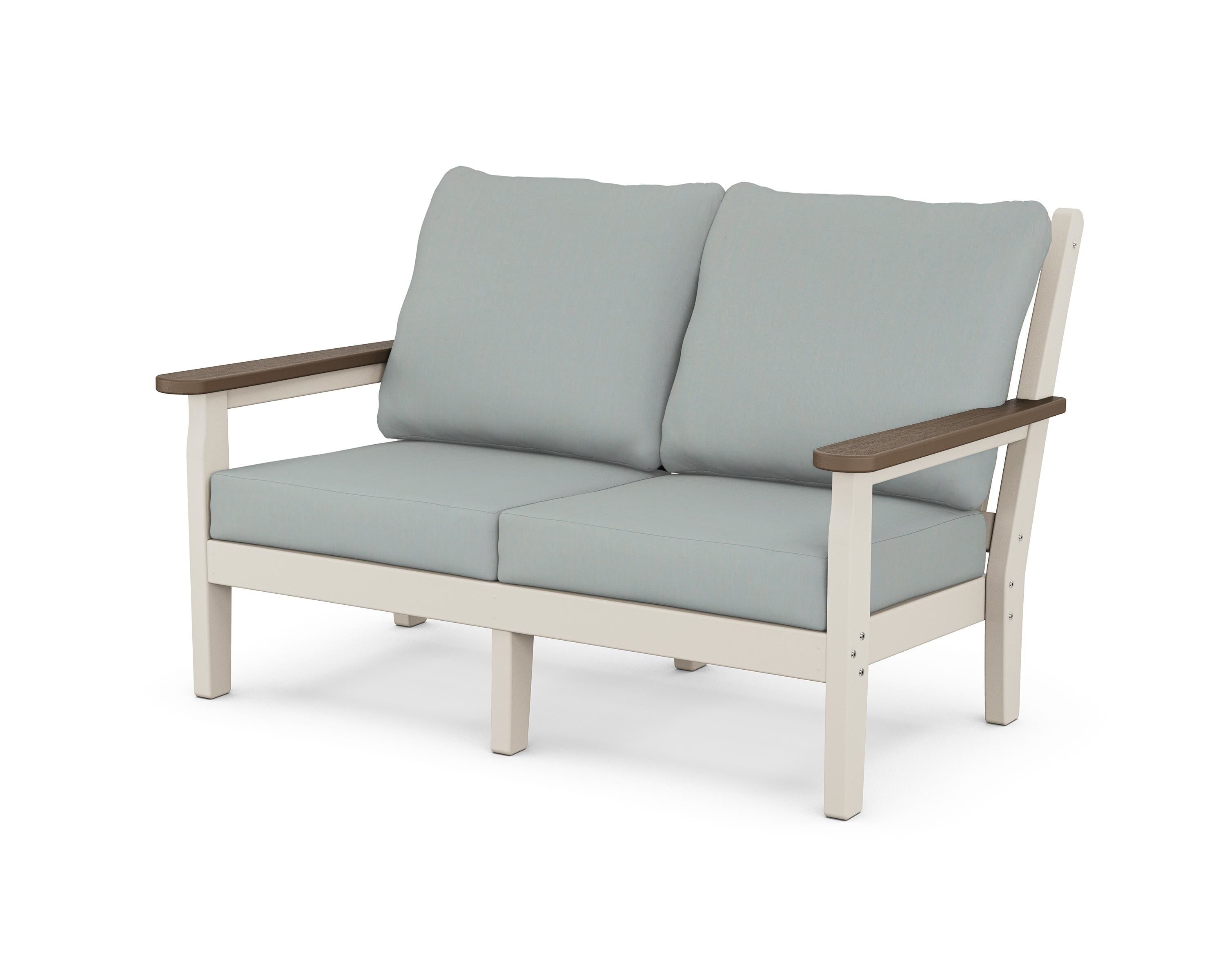 POLYWOOD® Chippendale Deep Seating Loveseat in Sand / Kona / Spa