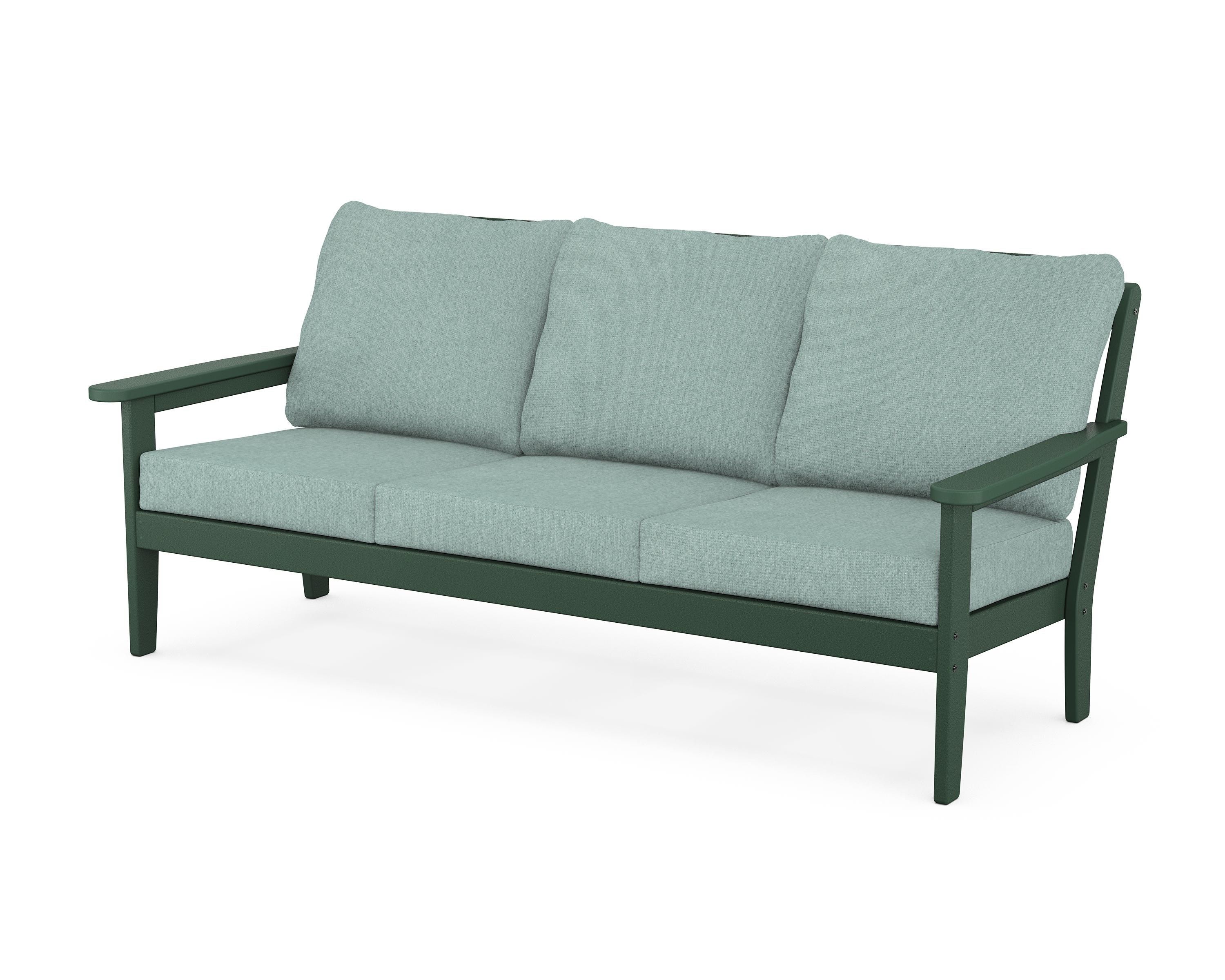Country Living Cottage Deep Seating Sofa in Green / Glacier Spa