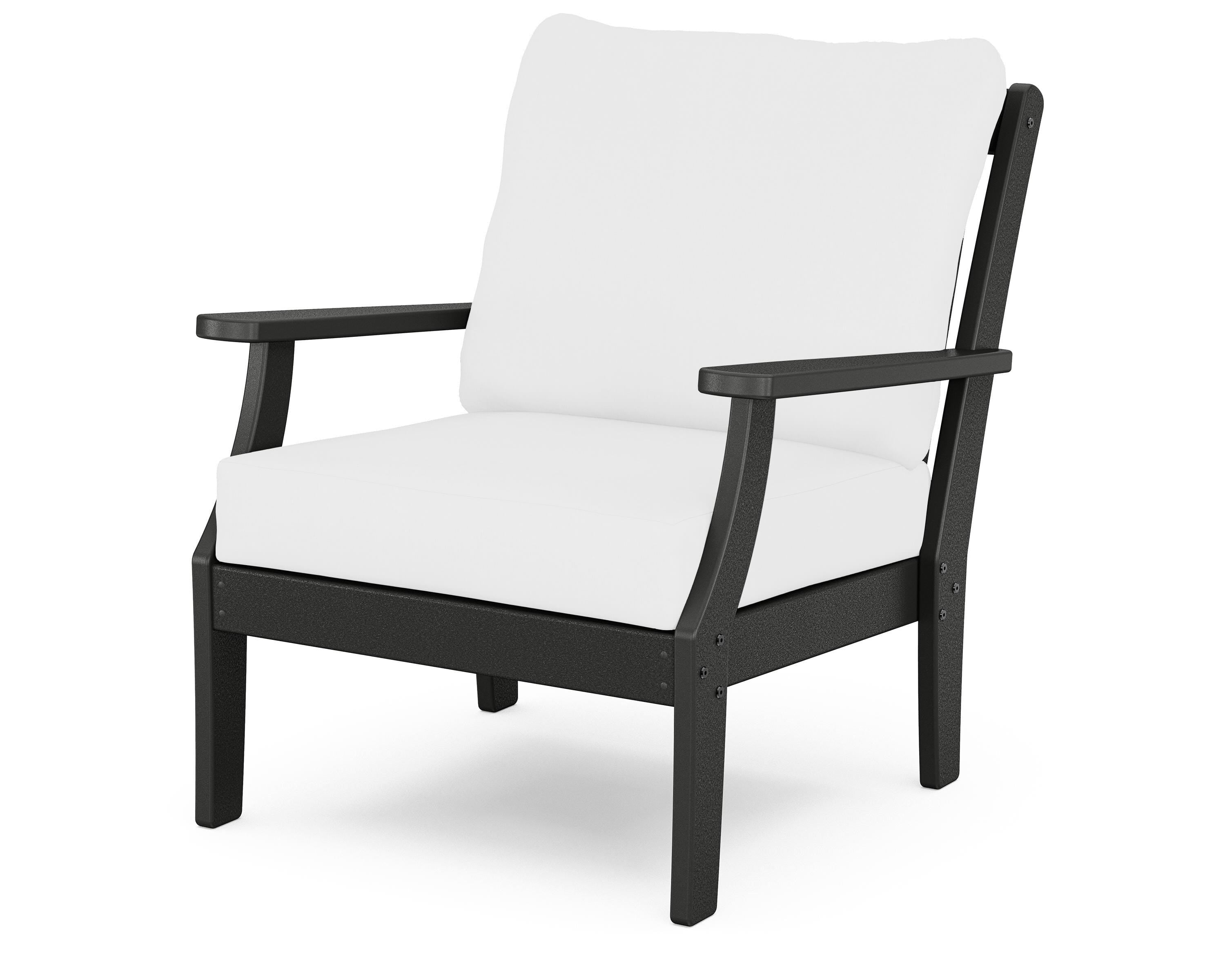 POLYWOOD® Braxton Deep Seating Chair in Black / Natural