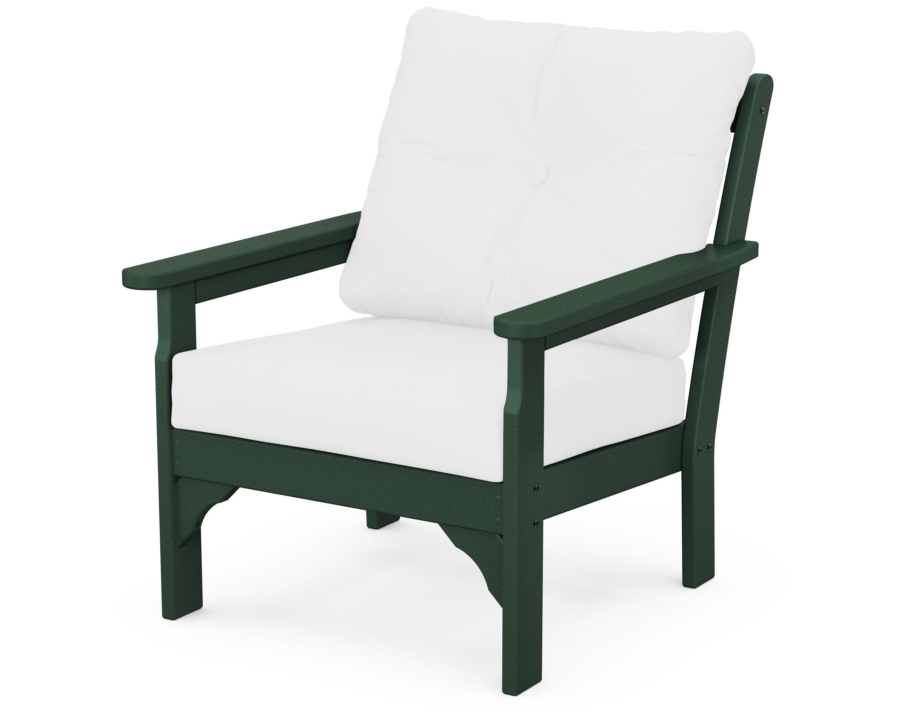 POLYWOOD® Vineyard Deep Seating Chair in Green / Natural