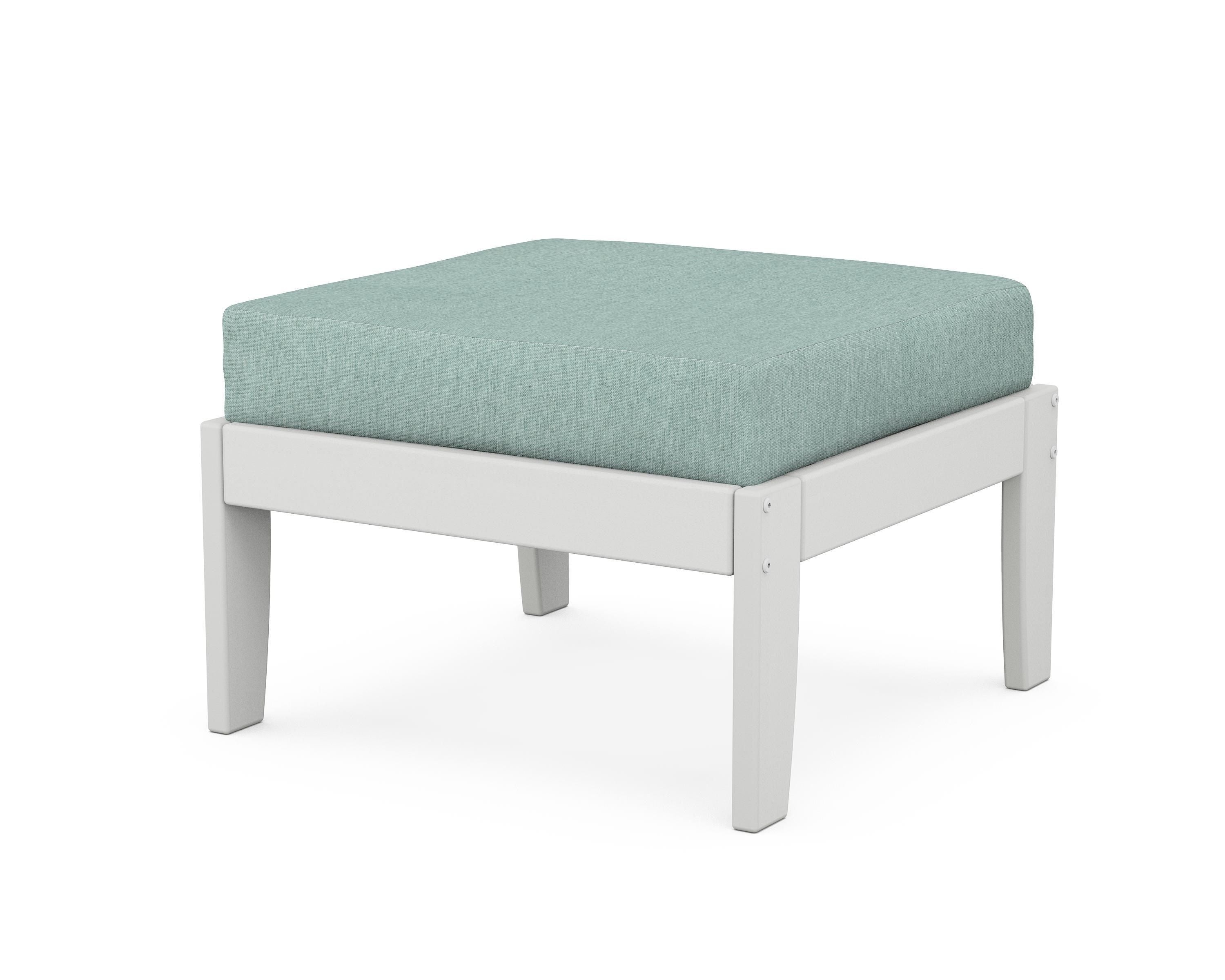 Unbranded Modular Ottoman - Classic in White / Glacier Spa