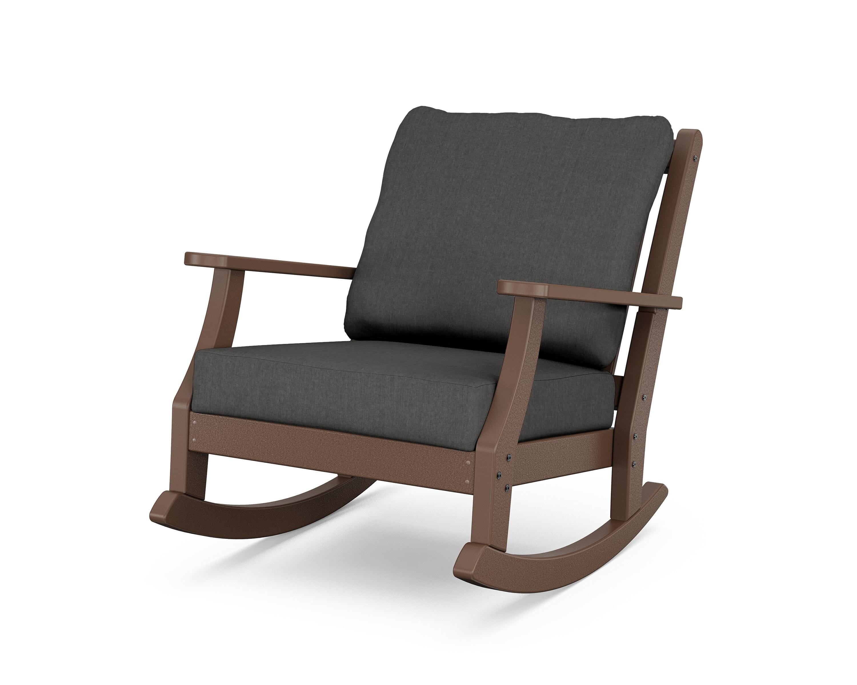 Country Living Wovendale Deep Seating Rocking Chair in Mahogany / Spectrum Carbon