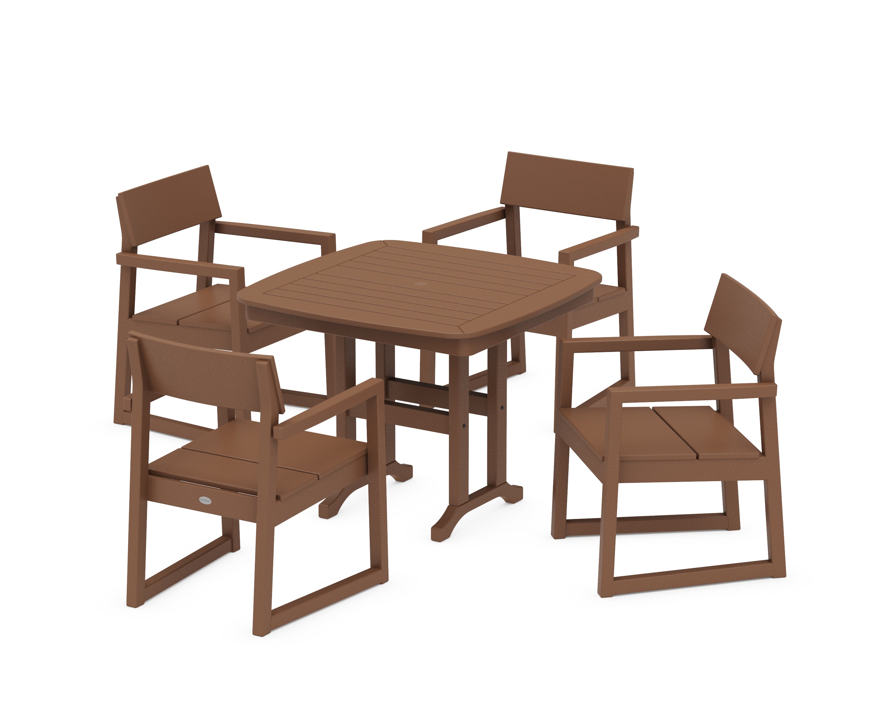 POLYWOOD® EDGE 5-Piece Dining Set in Teak