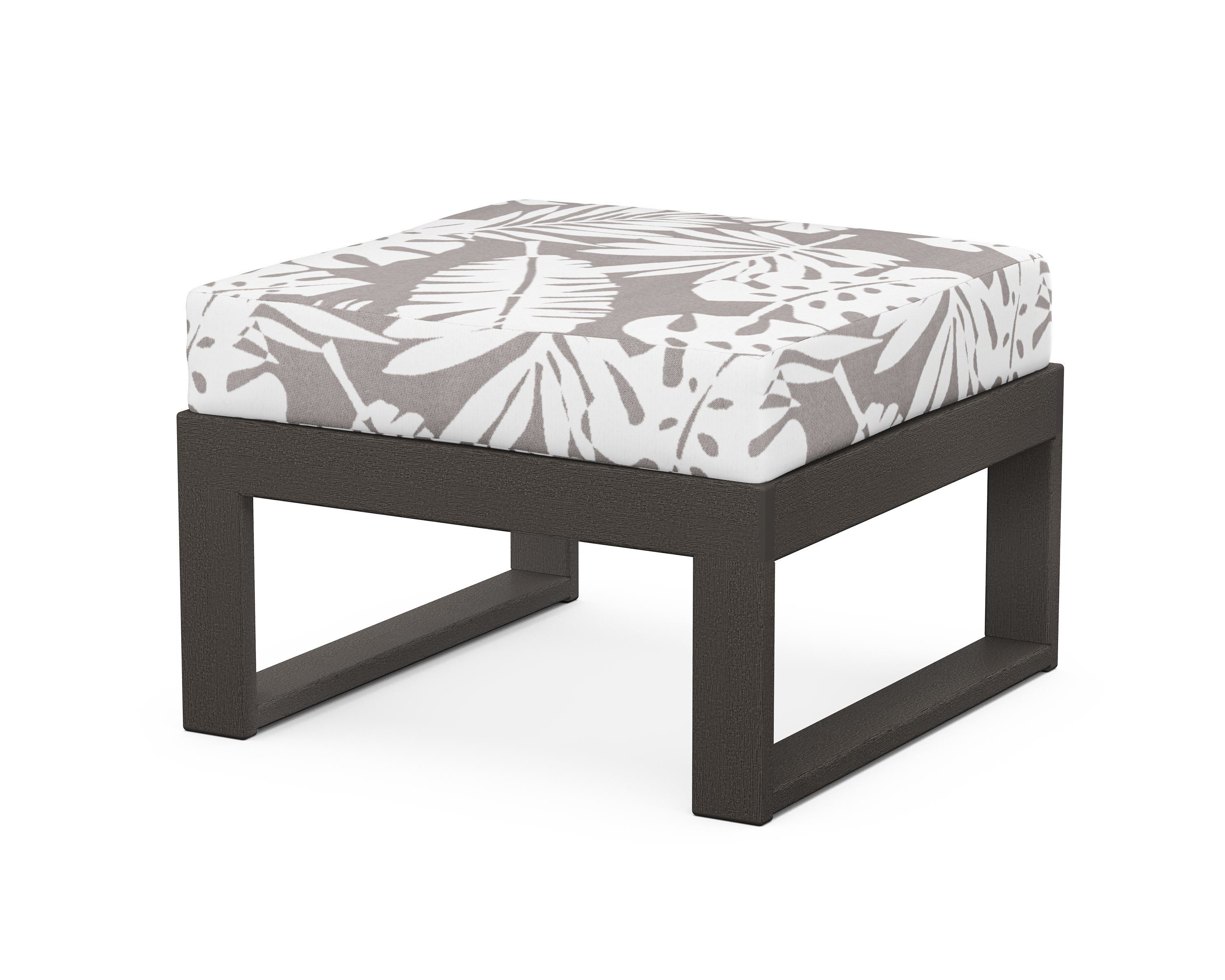 Unbranded Modular Ottoman - Modern in Vintage Coffee / Leaf Grey Mist