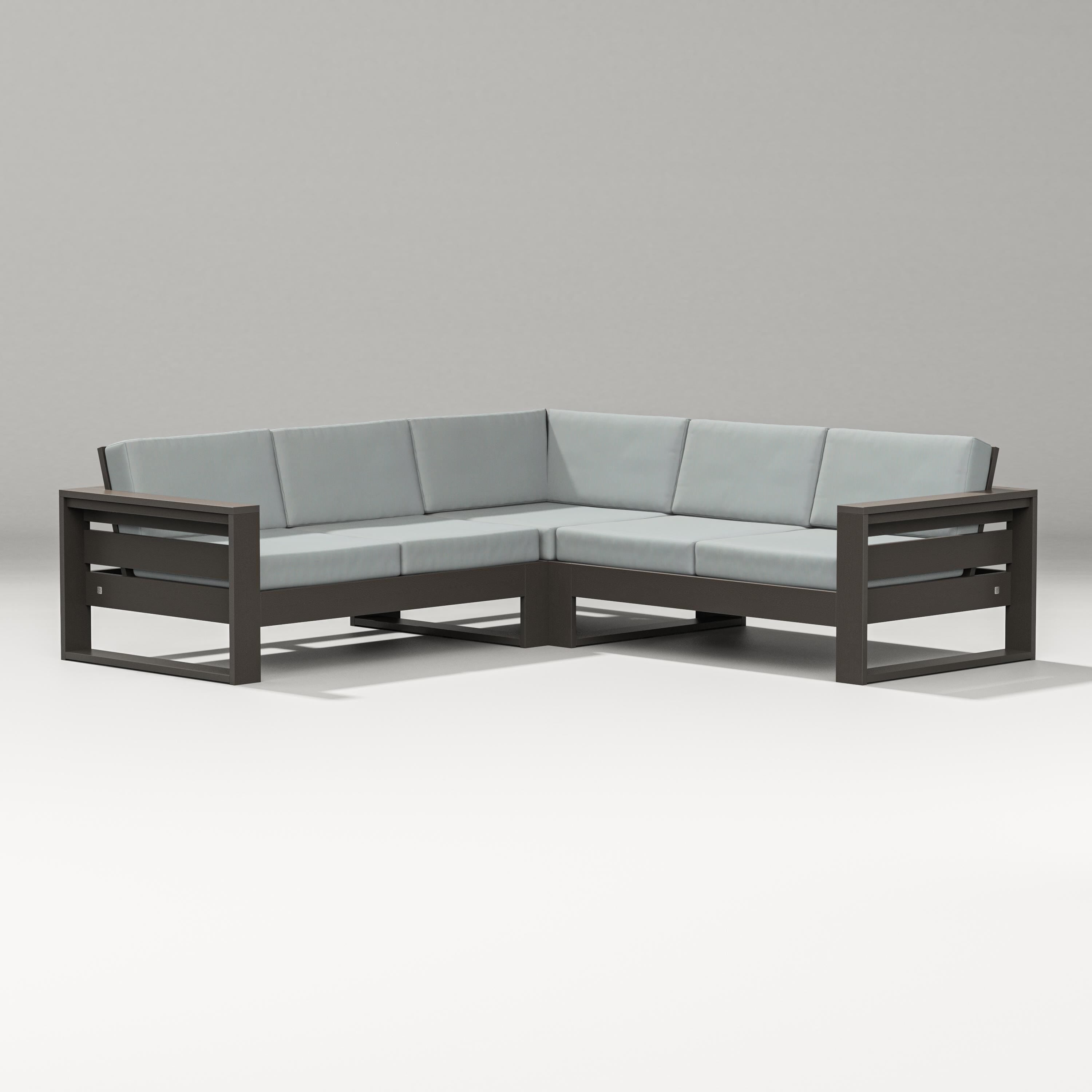 PW Designer Series Latitude Corner Sectional in Vintage Coffee / Spa