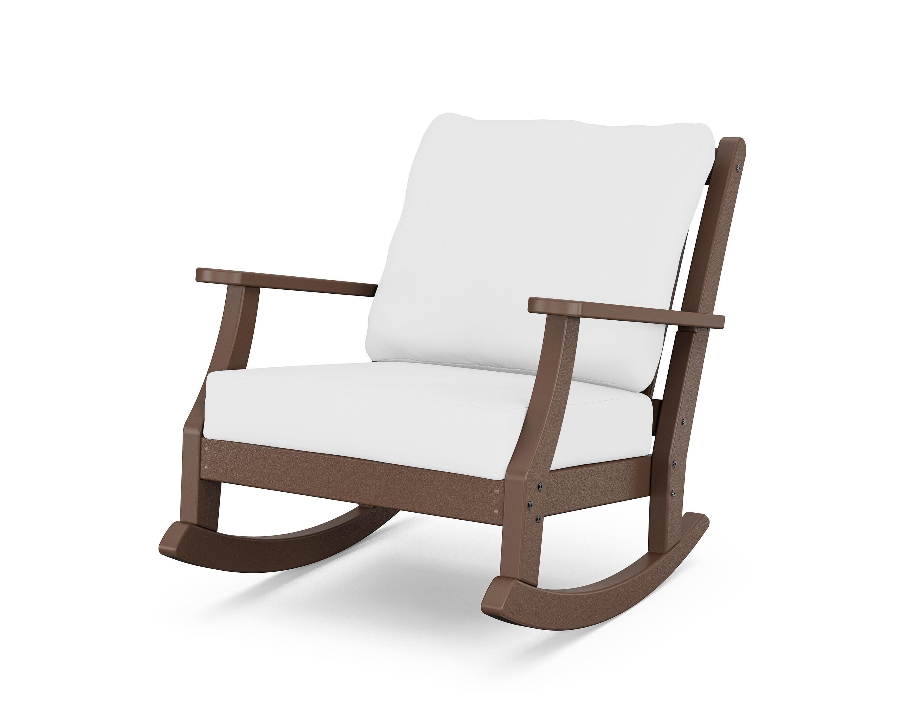 Country Living Wovendale Deep Seating Rocking Chair in Mahogany / Natural