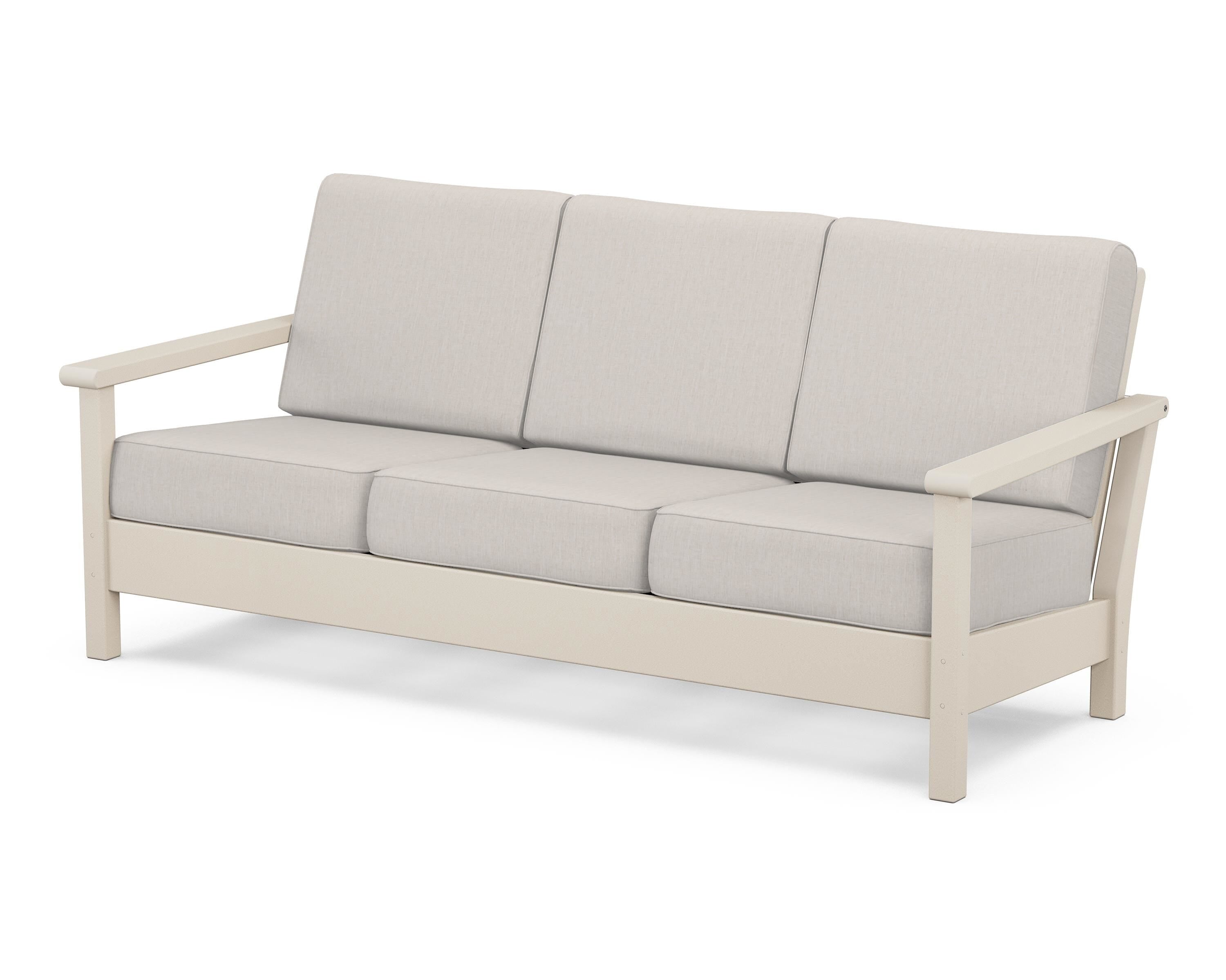 POLYWOOD® Harbour Deep Seating Sofa in Sand / Cast Ash