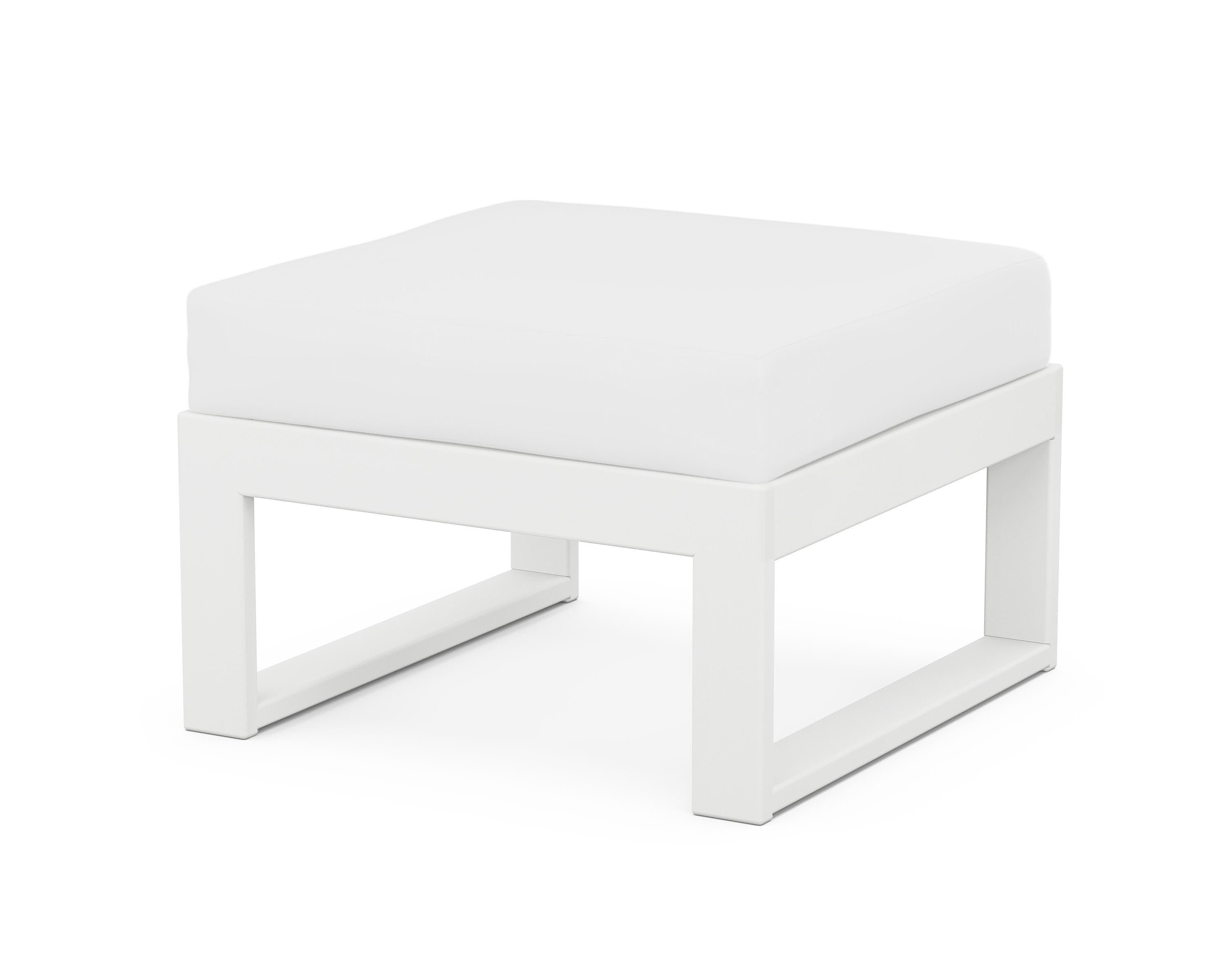 Unbranded Modular Ottoman - Modern in White / Natural