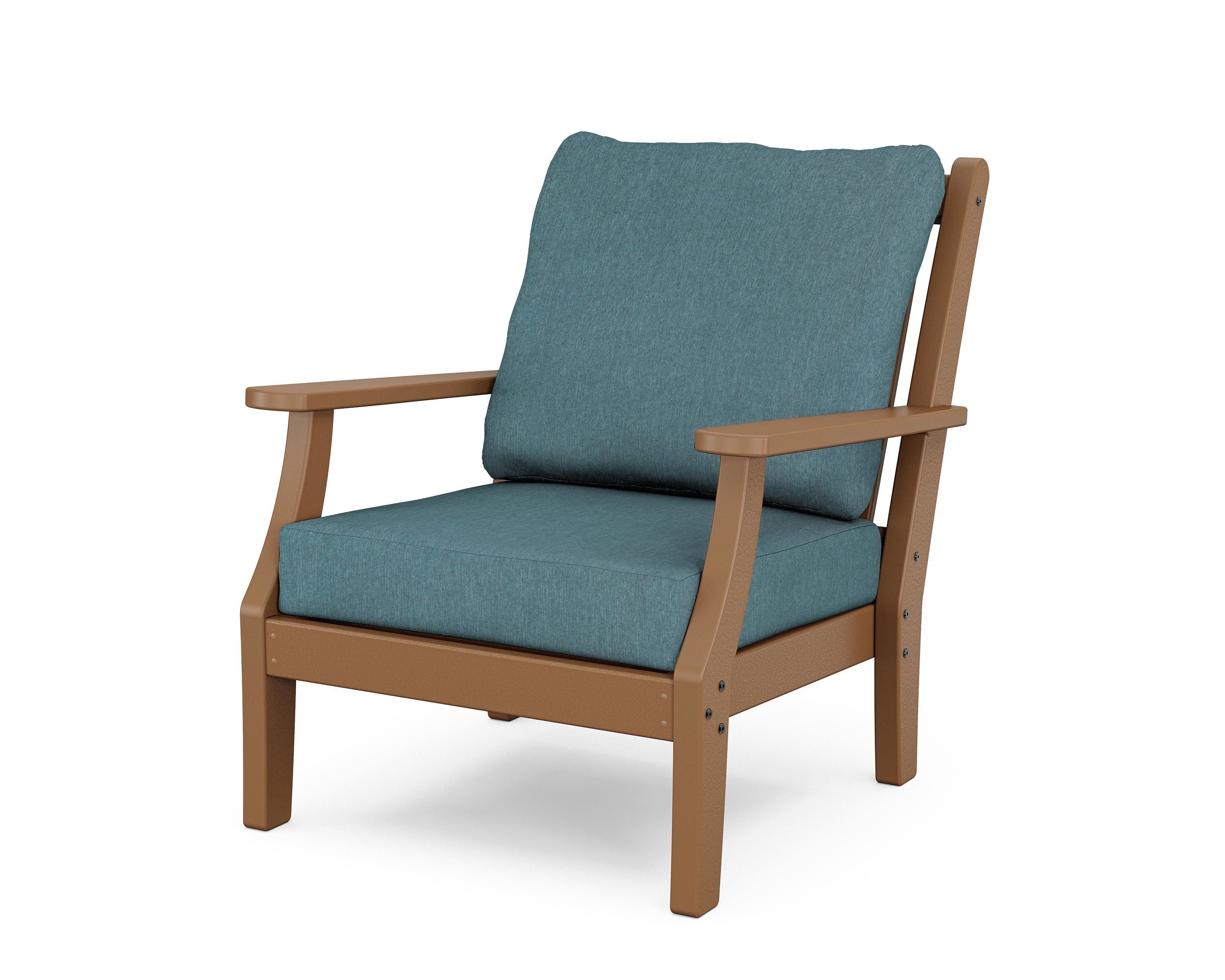 Country Living Wovendale Deep Seating Chair in Teak / Ocean Teal