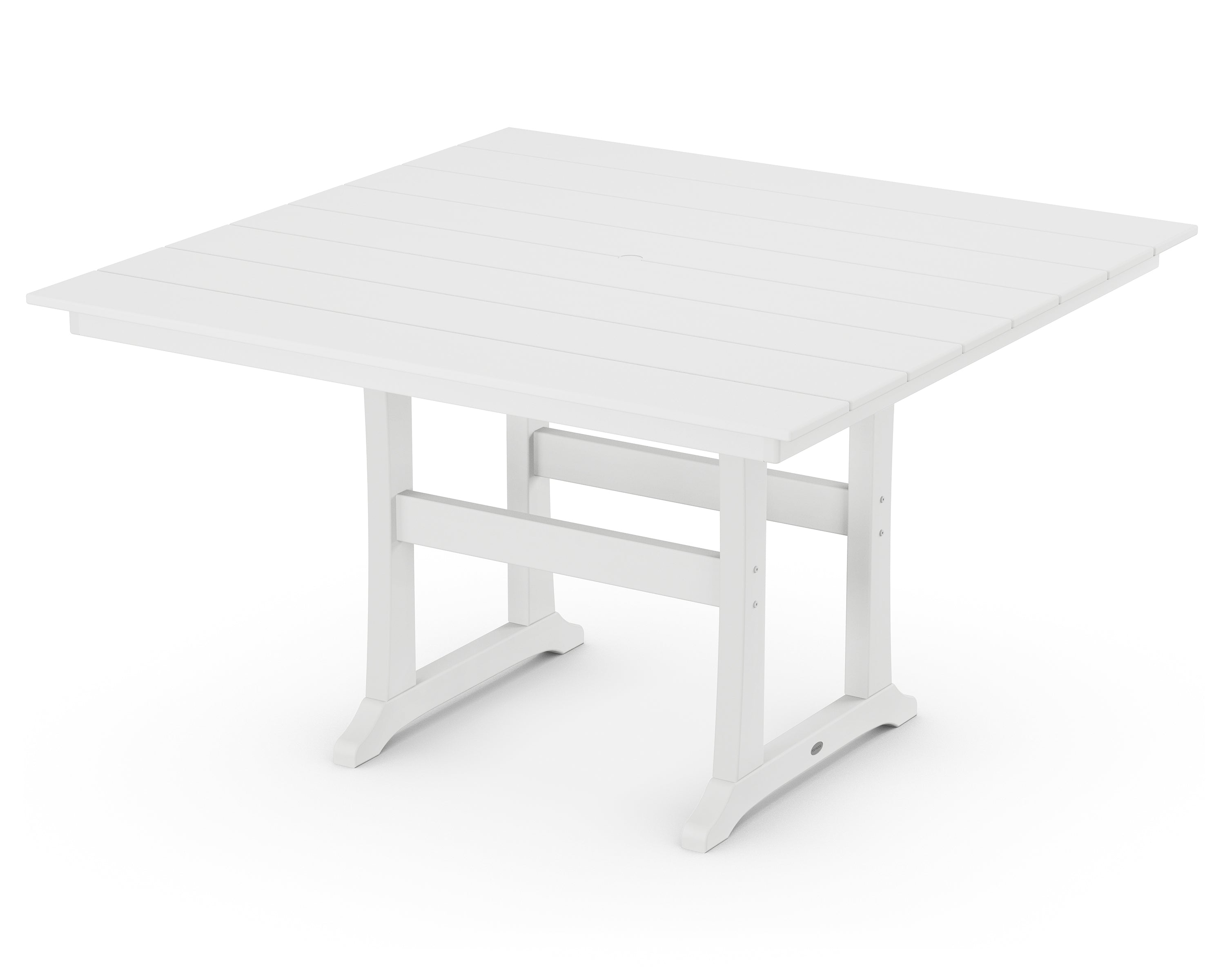 POLYWOOD® Farmhouse Trestle 59" Counter Table in White