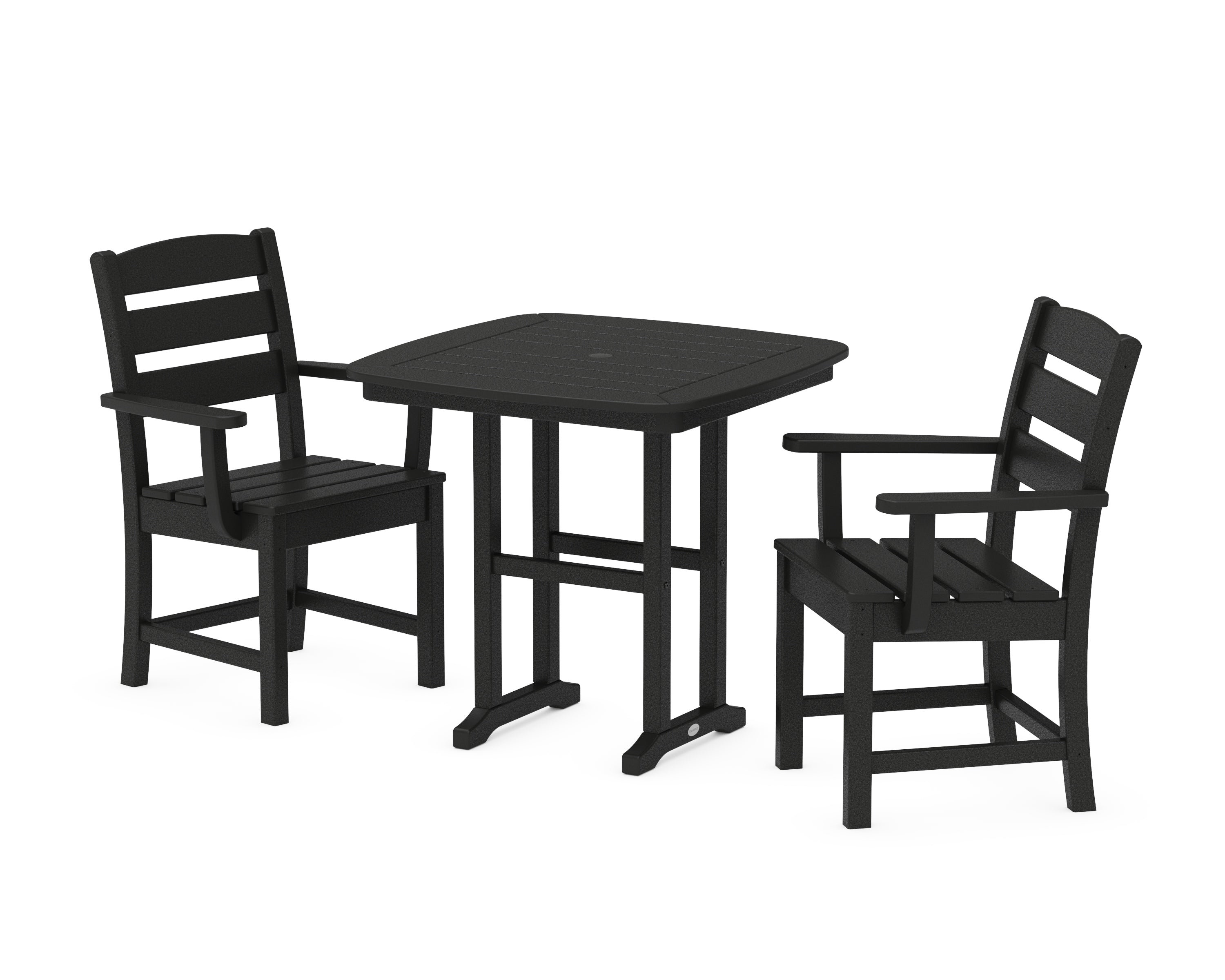 POLYWOOD® Lakeside 3-Piece Dining Set in Black