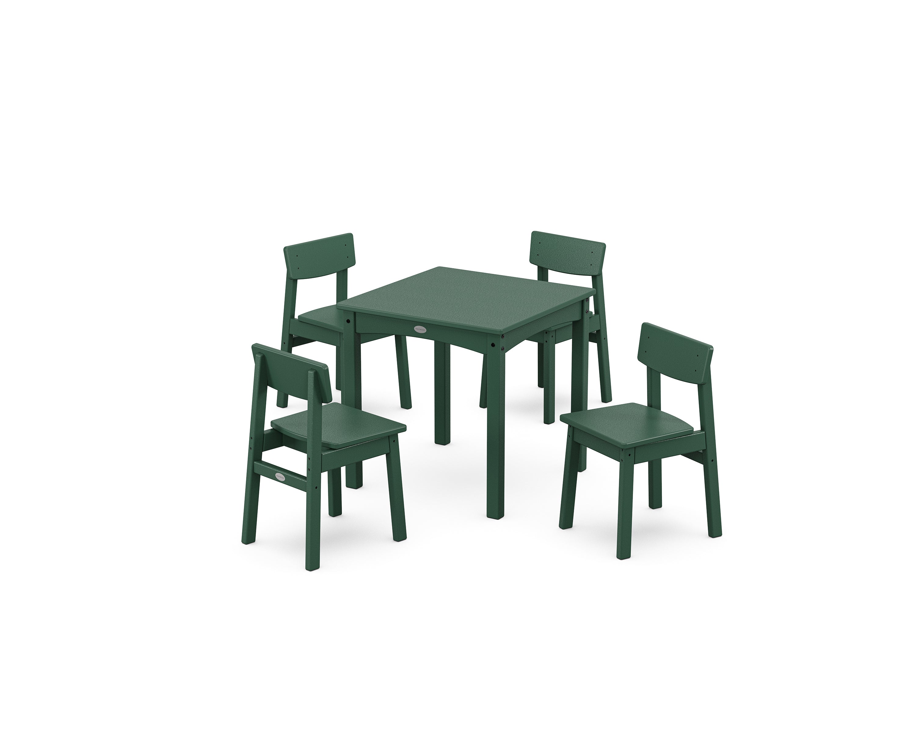 POLYWOOD® Modern Studio Kids 5-Piece Dining Set in Green