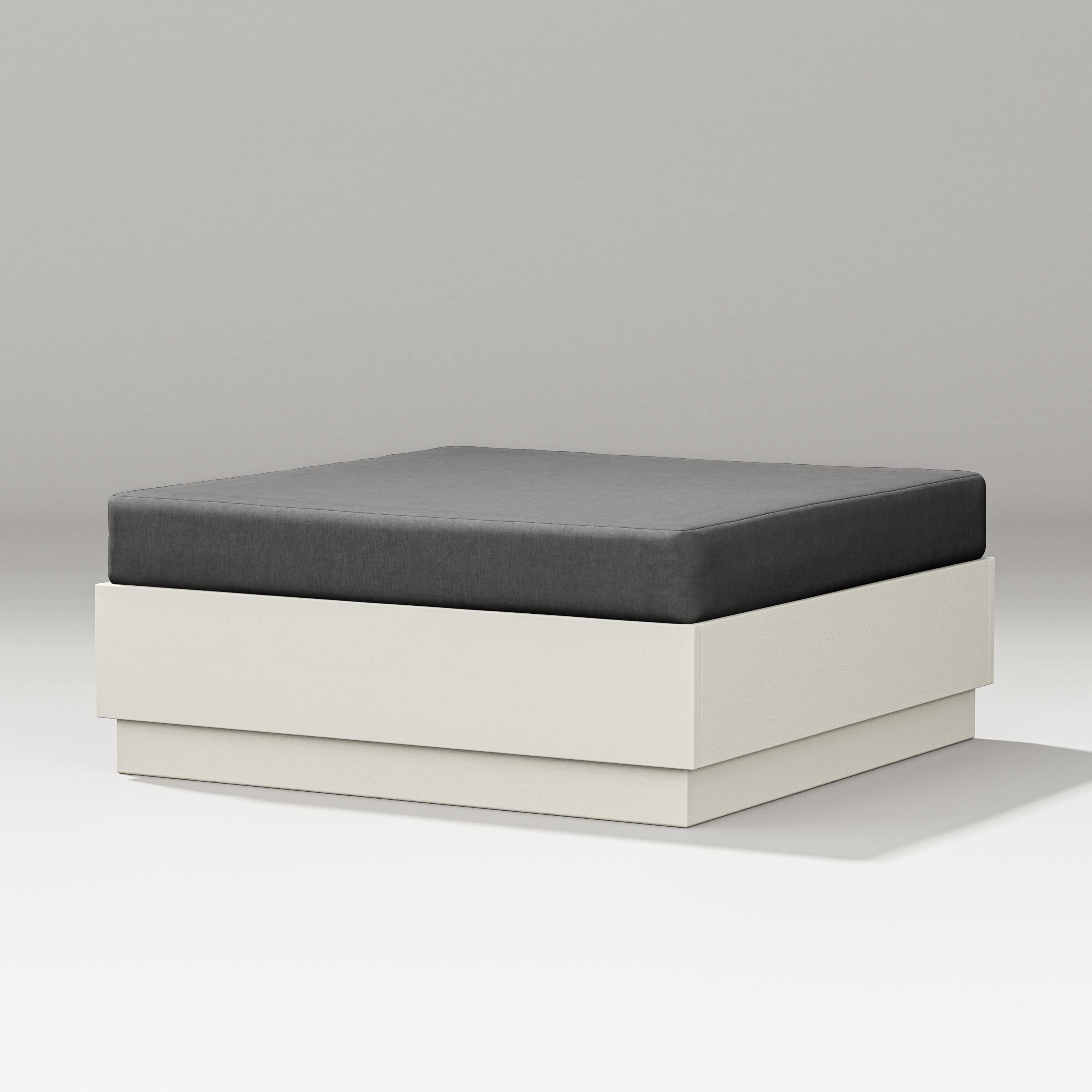 PW Designer Series Elevate Lounge Ottoman in Vintage White / Spectrum Carbon