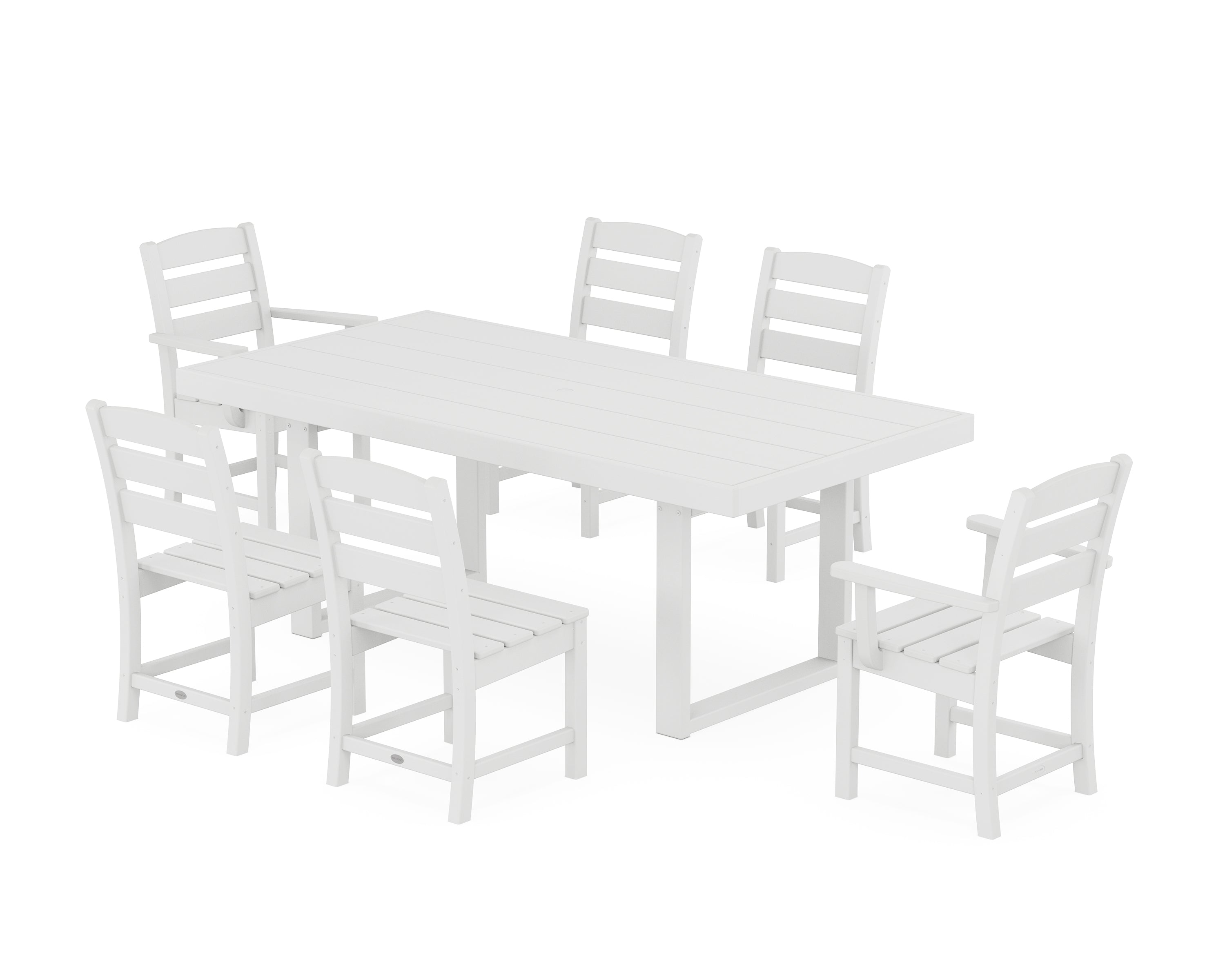 POLYWOOD® Lakeside 7-Piece Dining Set in White