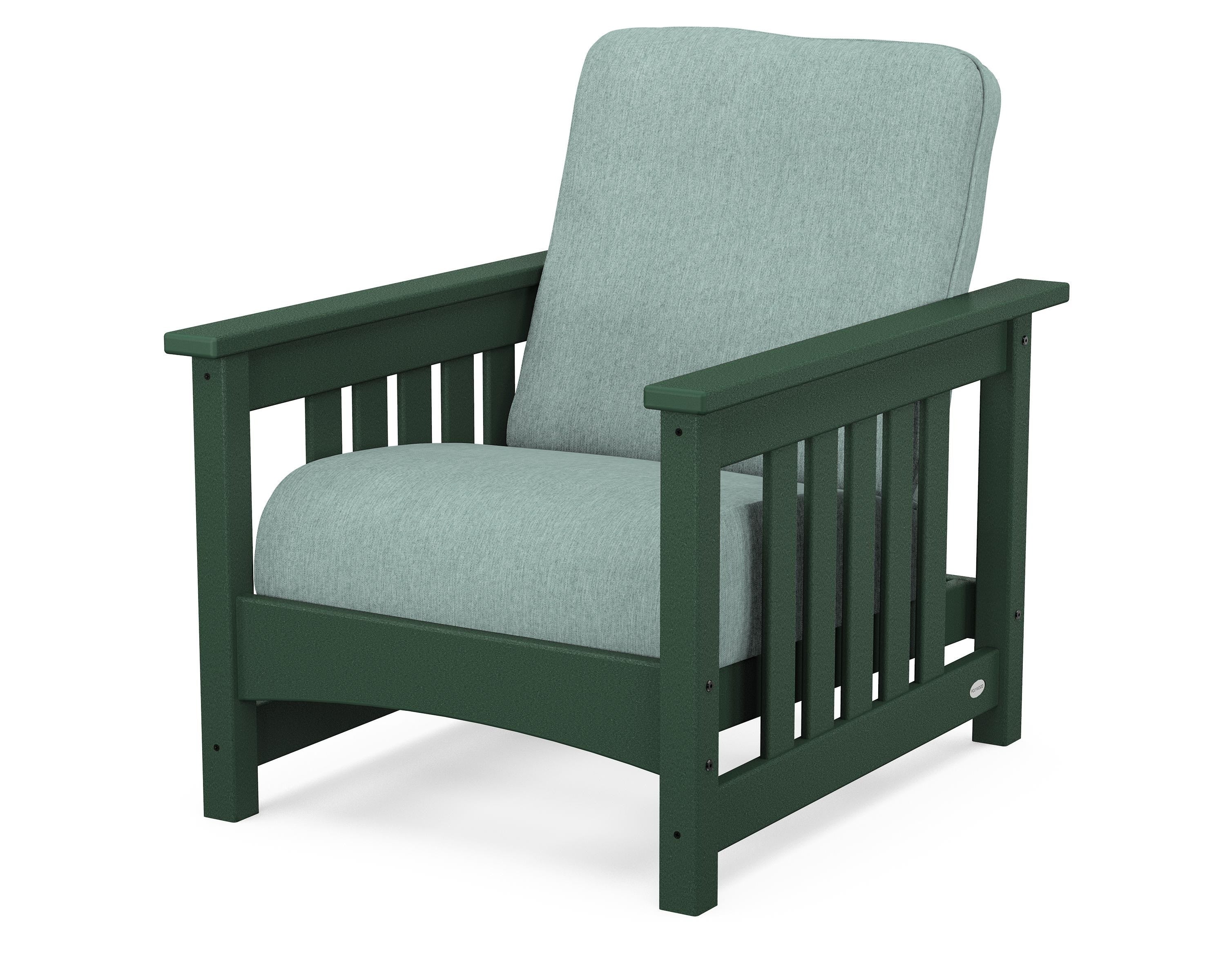 POLYWOOD® Club Mission Chair in Green / Glacier Spa