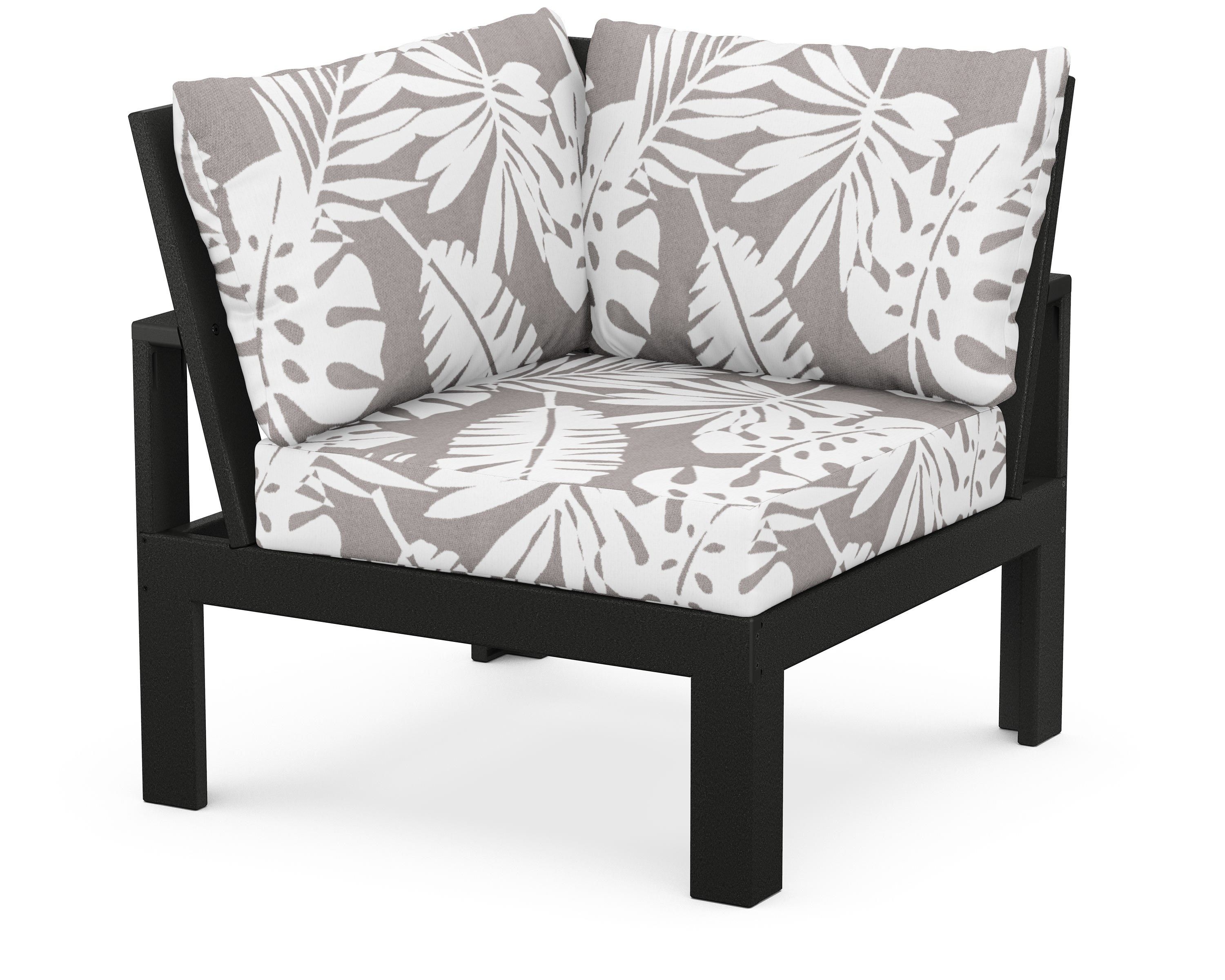 Unbranded Modular Corner Chair in Black / Leaf Grey Mist